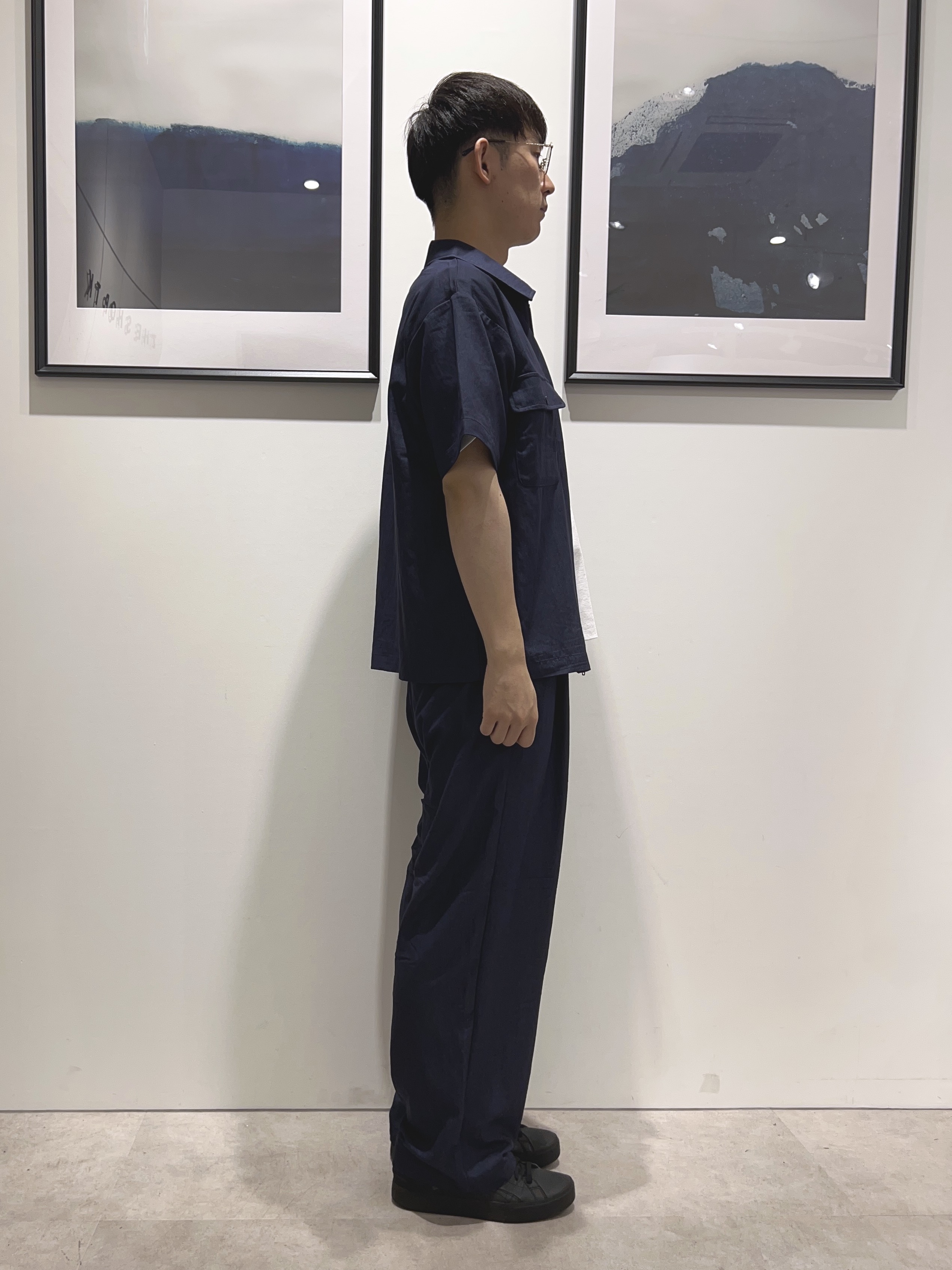 。さんの「THE SHOP TK｜【セットアップ可／洗濯機OK】アソート ジップ半袖シャツ」を使ったコーディネート