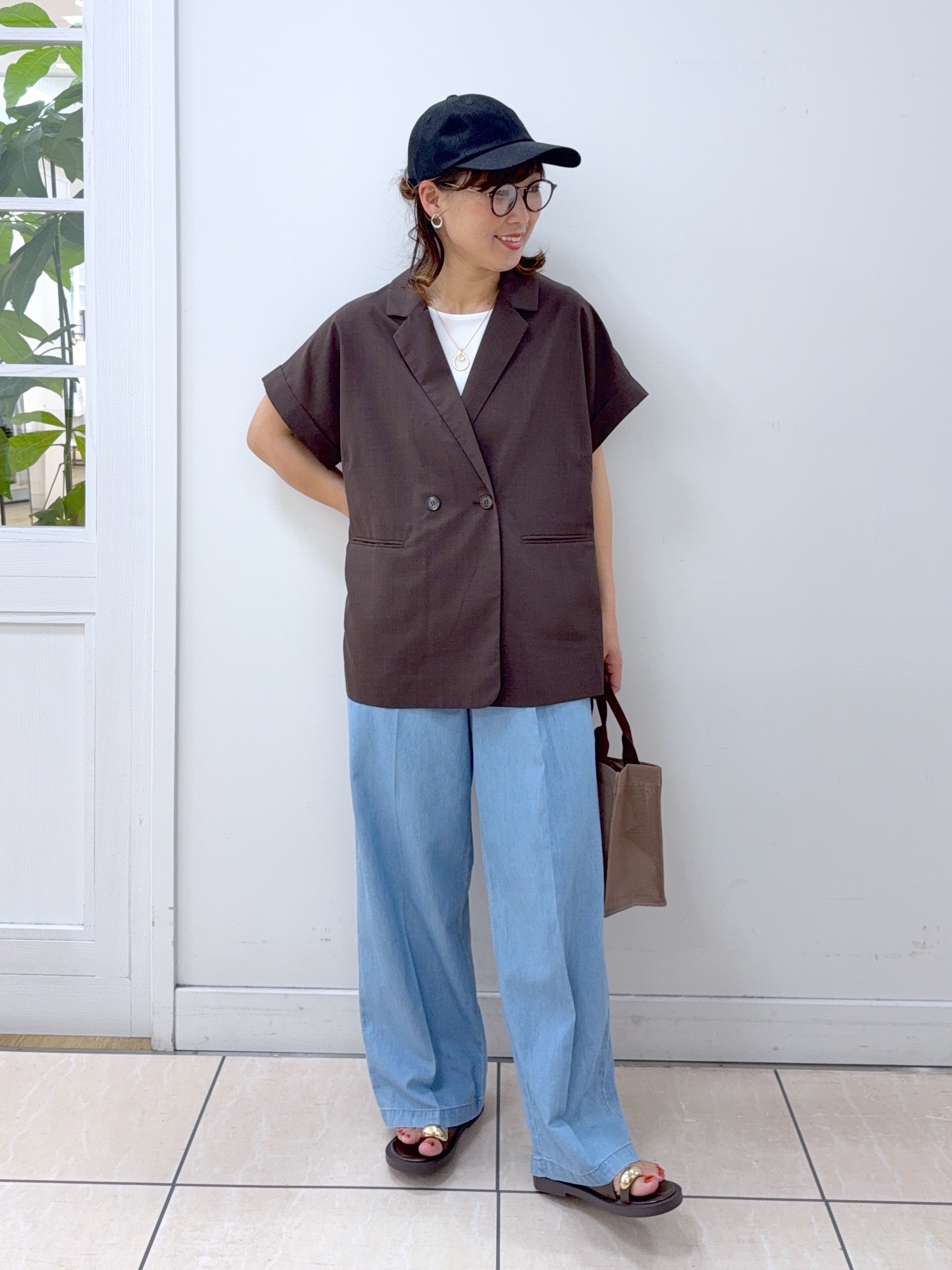 Osawaさんの「Dessin｜麻調キャップ」を使ったコーディネート