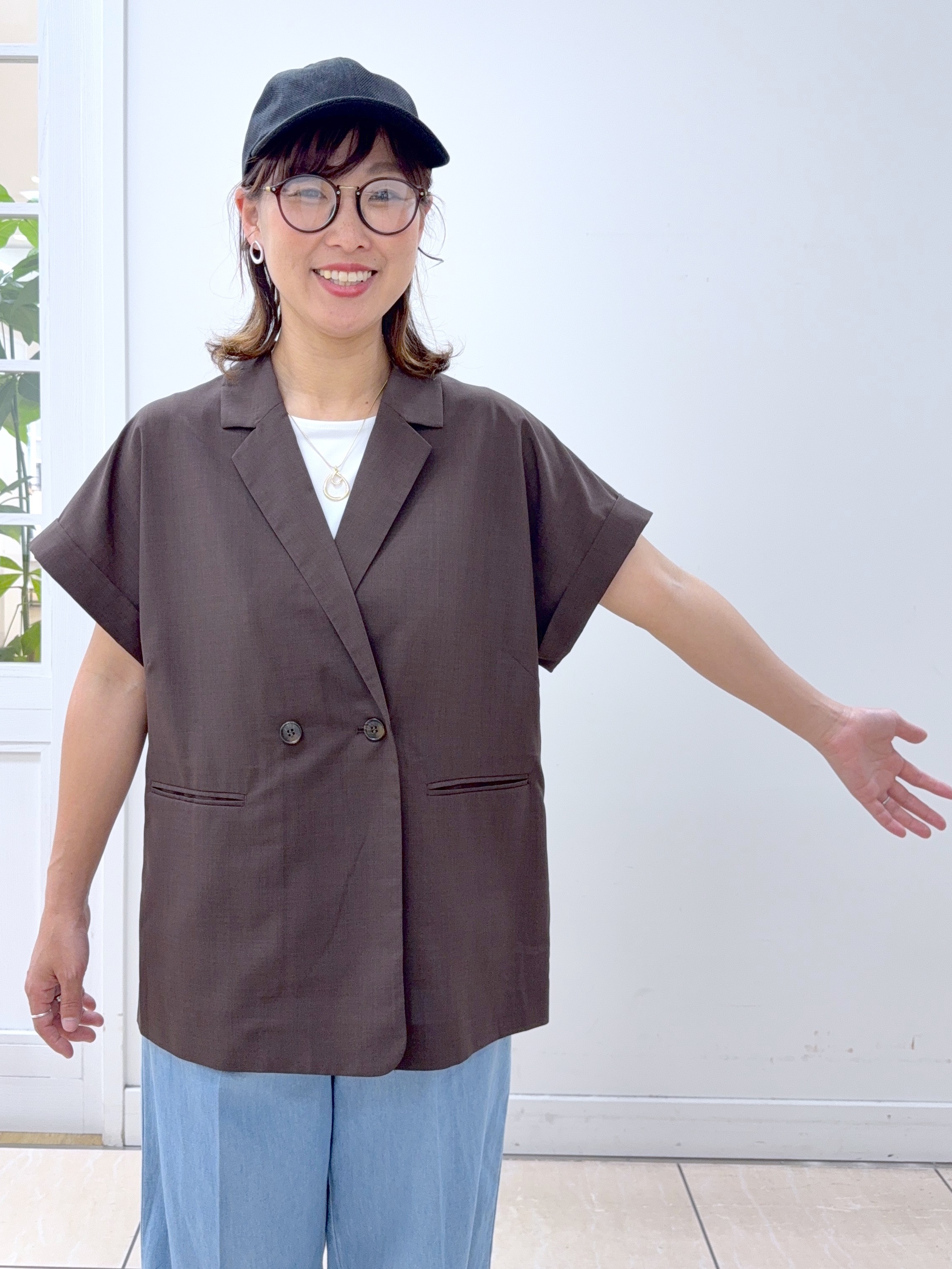 Osawaさんの「Dessin｜麻調キャップ」を使ったコーディネート
