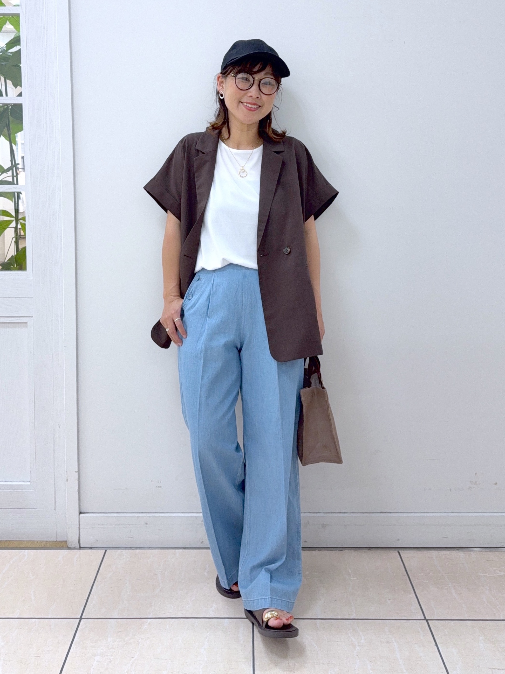 Osawaさんの「Dessin｜麻調キャップ」を使ったコーディネート