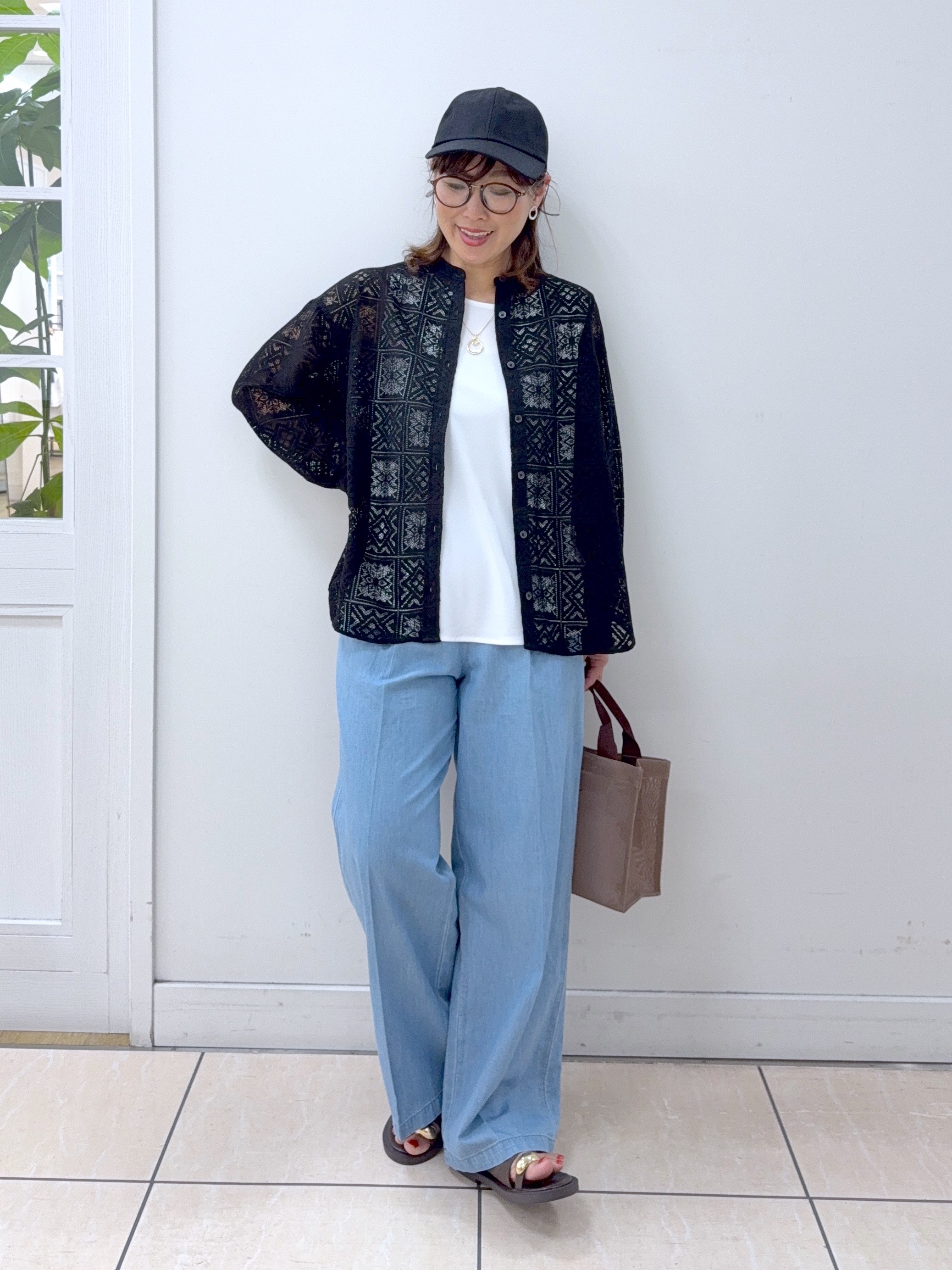 Osawaさんの「Dessin｜麻調キャップ」を使ったコーディネート