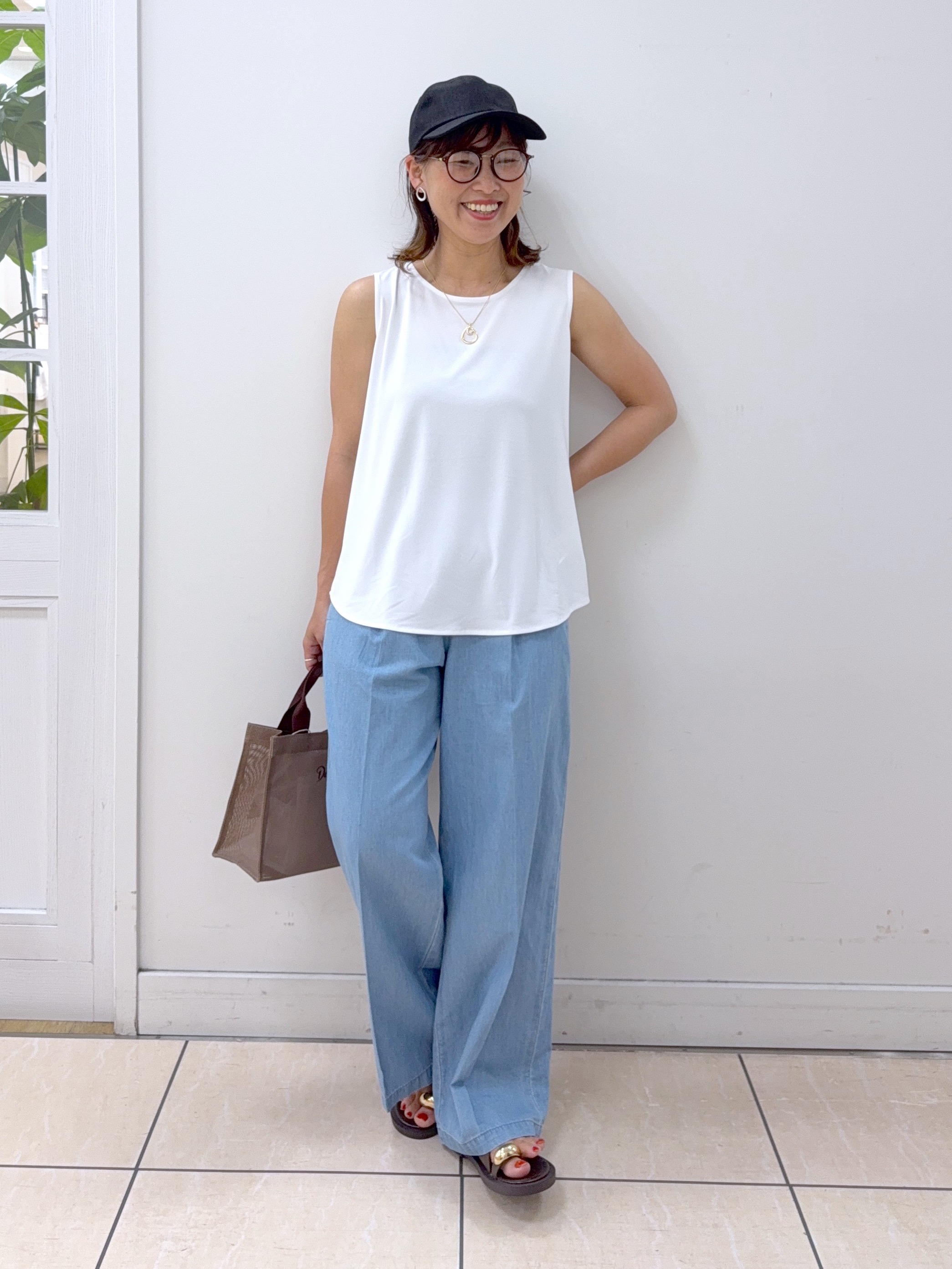 Osawaさんの「Dessin｜麻調キャップ」を使ったコーディネート