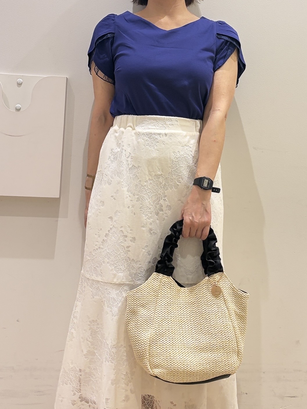 YUKOさんの「index｜【接触冷感／UVケア】ハートネックレースレイヤードトップス《洗濯機OK／6col》」を使ったコーディネート