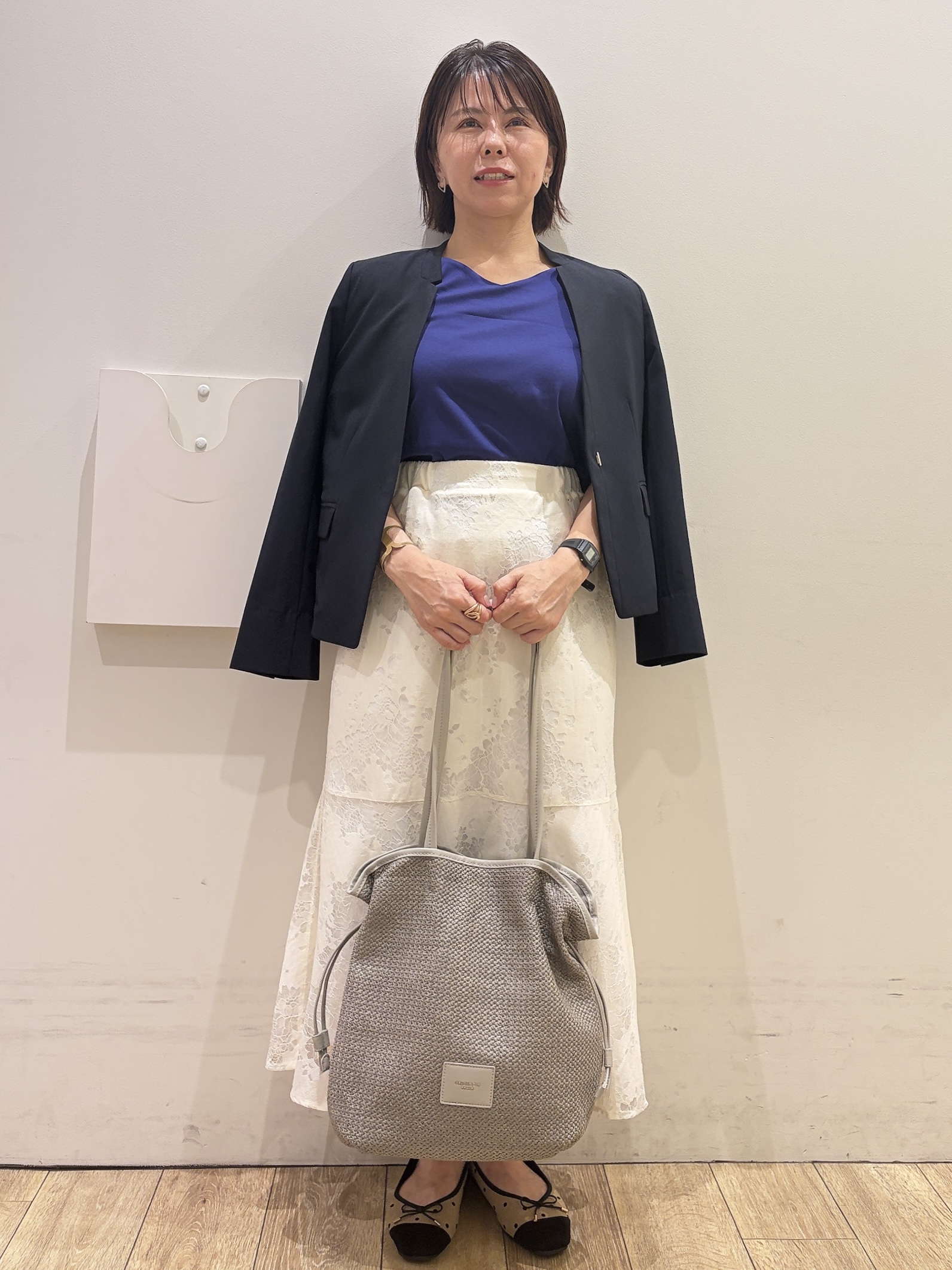 YUKOさんの「index｜【接触冷感／UVケア】ハートネックレースレイヤードトップス《洗濯機OK／6col》」を使ったコーディネート