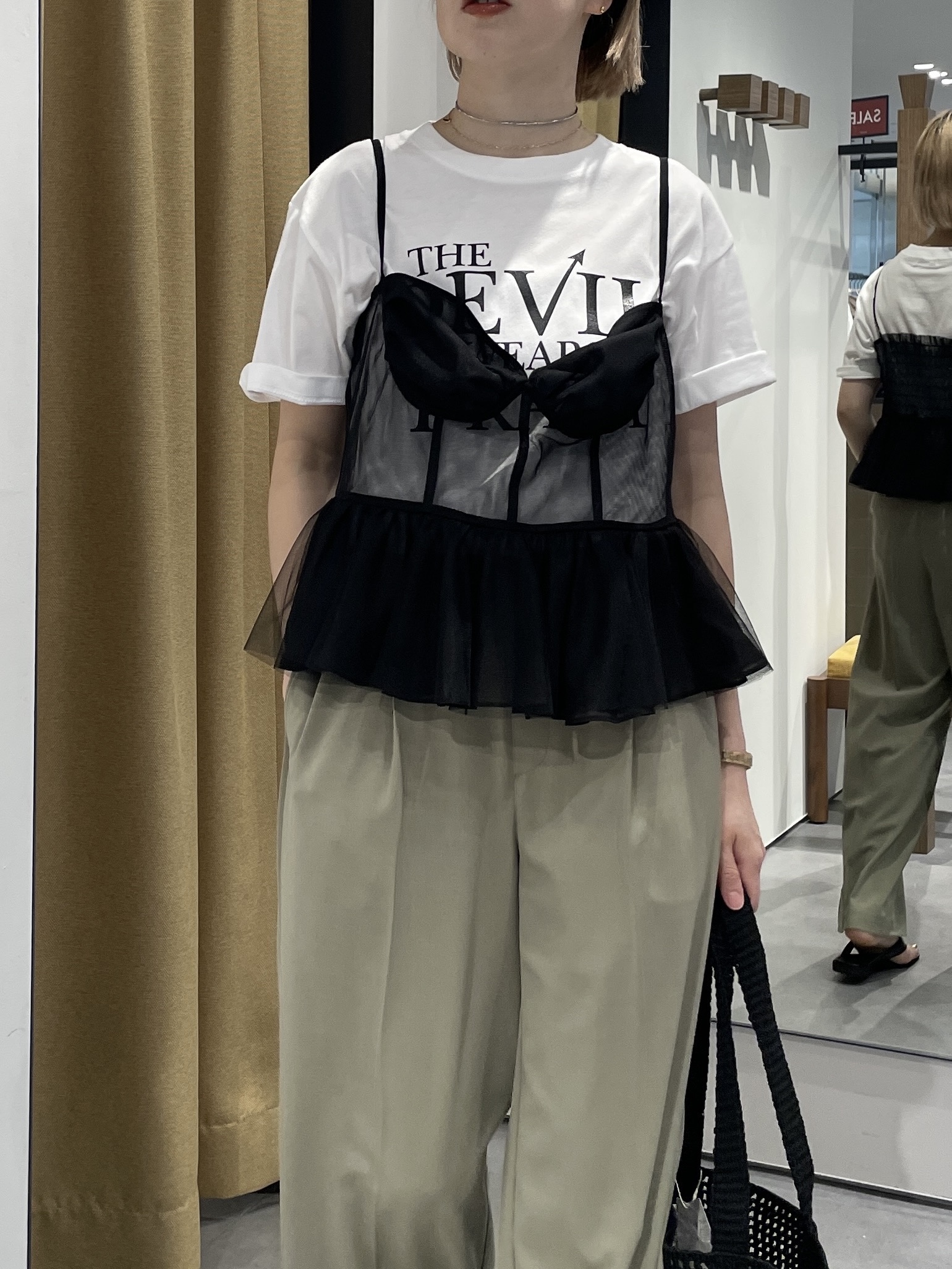 mikuさんの「INDIVI｜【GOOD ROCK SPEED】The Devil Wears Prada／Logo Print 」を使ったコーディネート