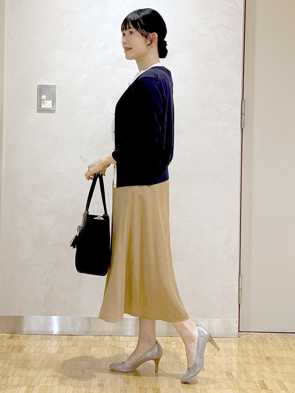  beni_gingerさんの「Reflect｜【アンサンブル可】バイカラーカーディガン」を使ったコーディネート