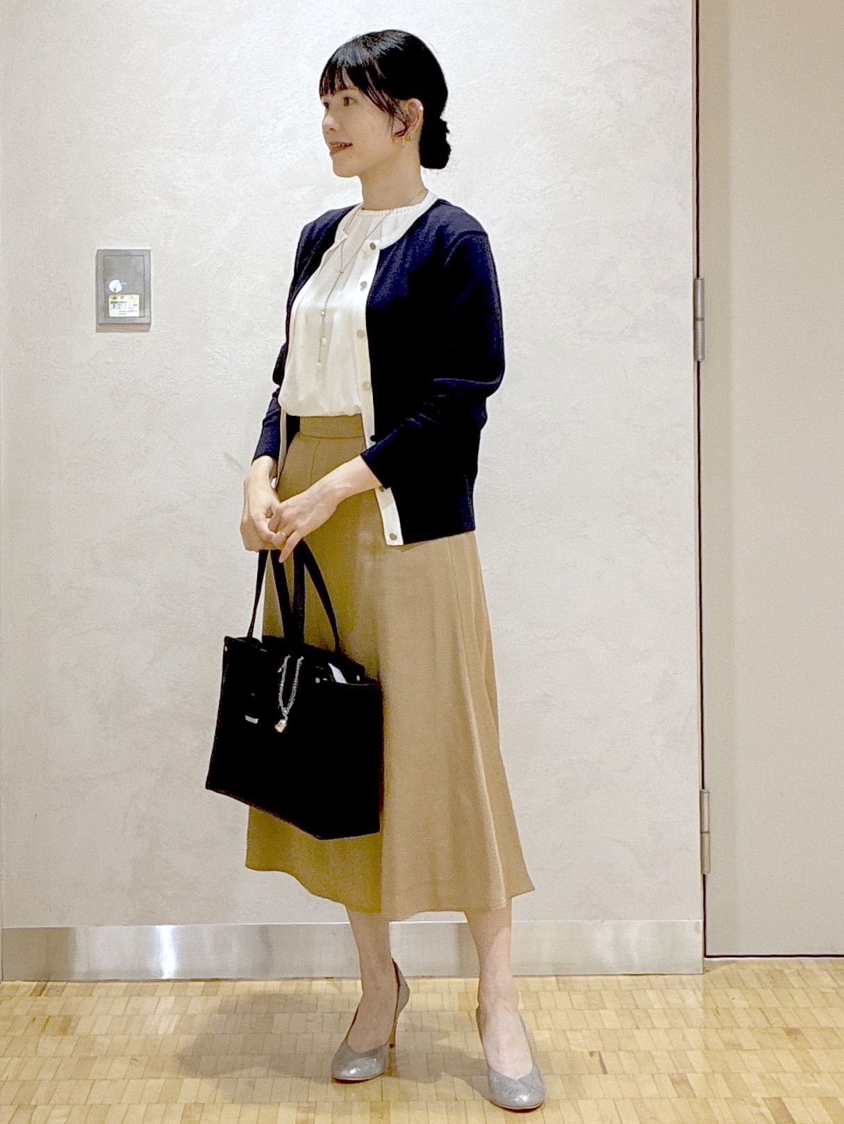  beni_gingerさんの「Reflect｜【アンサンブル可】バイカラーカーディガン」を使ったコーディネート