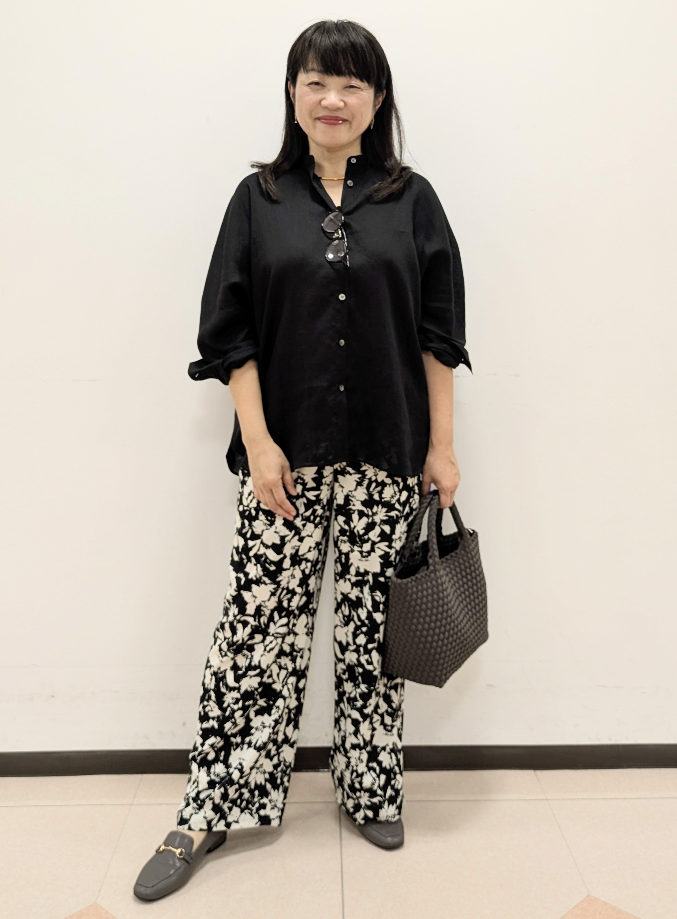 ともさんの「UNTITLED｜【麻100】リネンドルマンシャツ」を使ったコーディネート