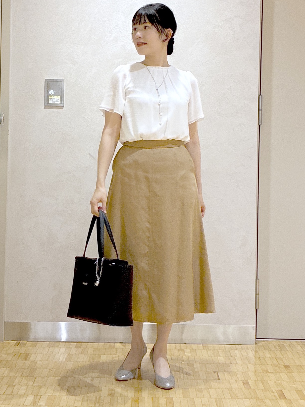  beni_gingerさんの「Reflect｜【S-4Lサイズ/UVカット／接触冷感】シフォンジャージブラウス」を使ったコーディネート