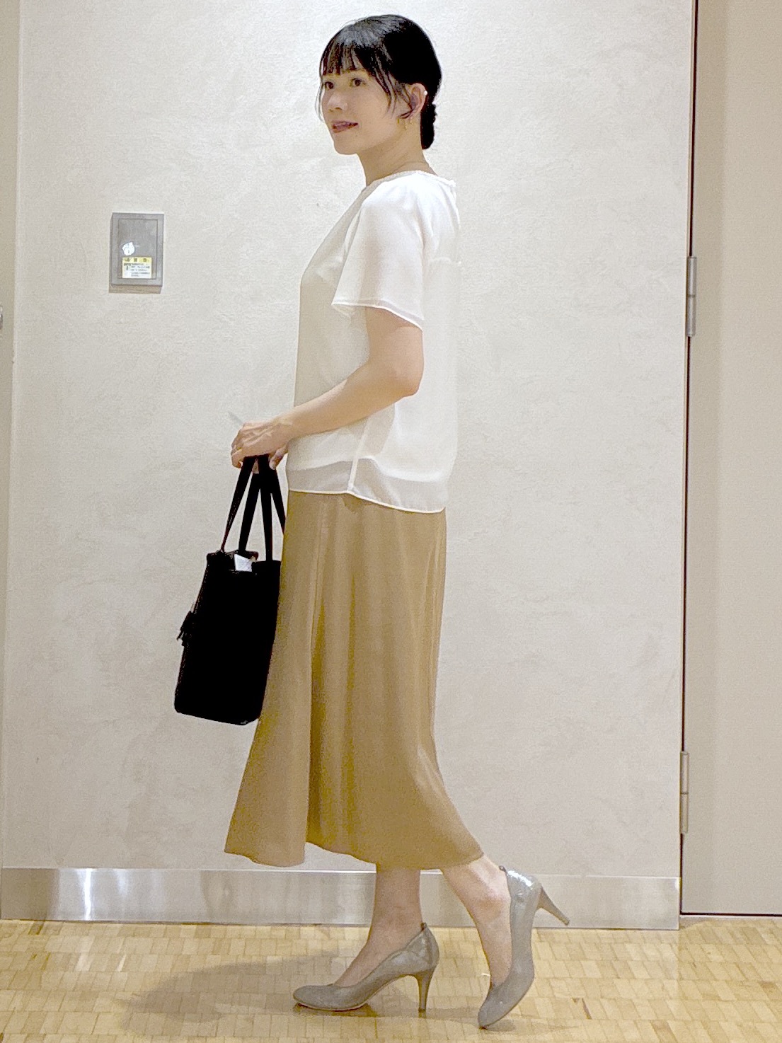  beni_gingerさんの「Reflect｜【S-4Lサイズ/UVカット／接触冷感】シフォンジャージブラウス」を使ったコーディネート