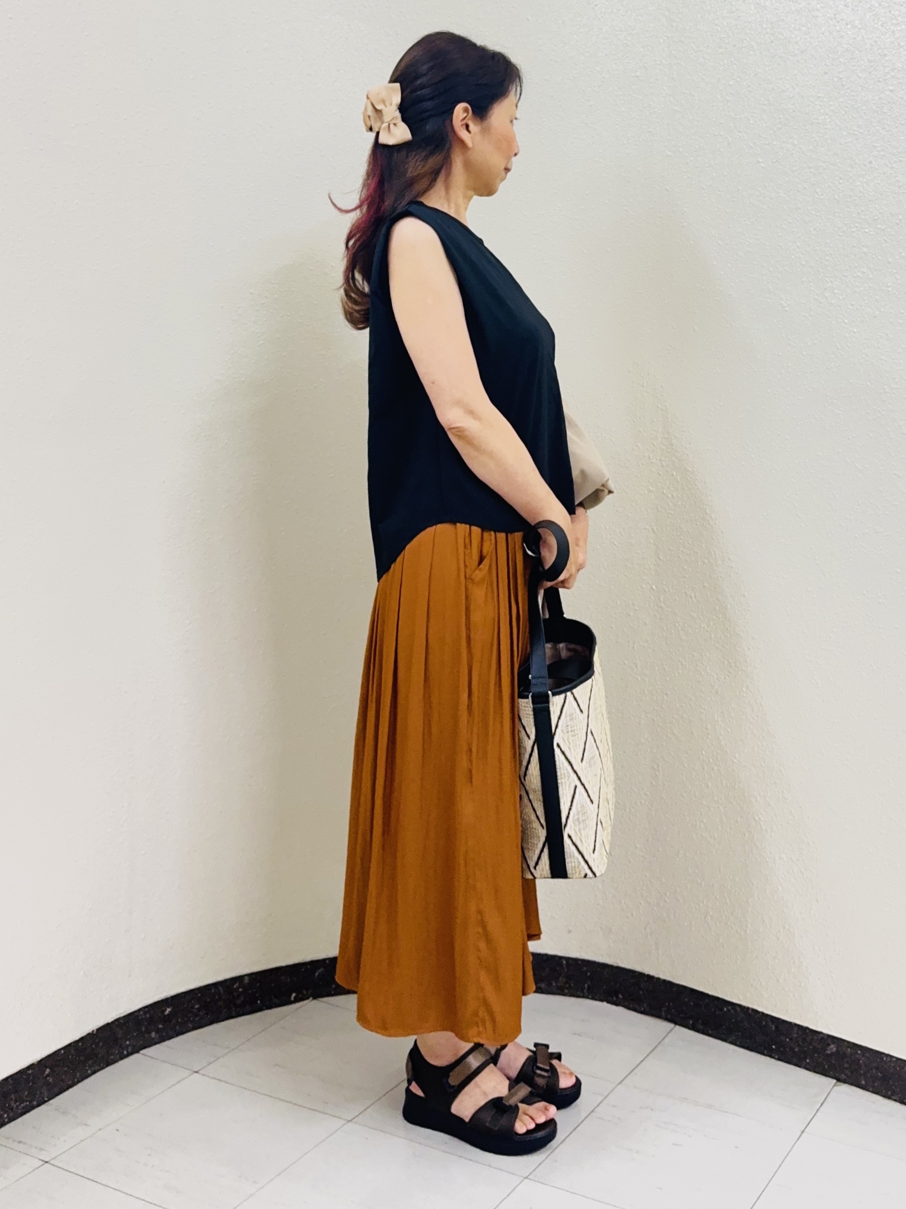 ⭐︎Eimi⭐︎さんの「Reflect｜すっきり見えバンドカラーシャツワンピース」を使ったコーディネート