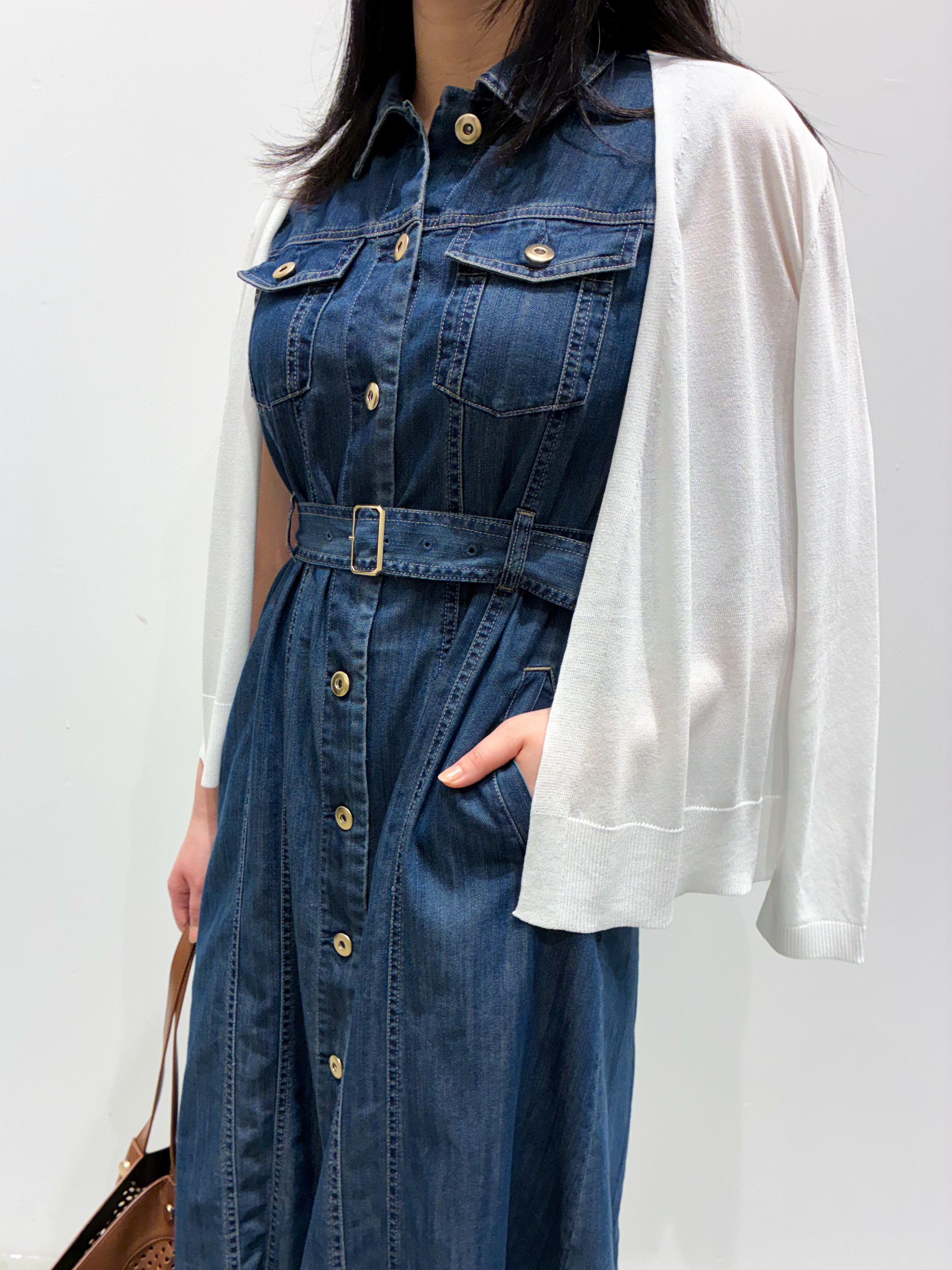 seinaさんの「grove｜高評価！【接触冷感／UVカットetc】ベーシックショートカーディガン」を使ったコーディネート