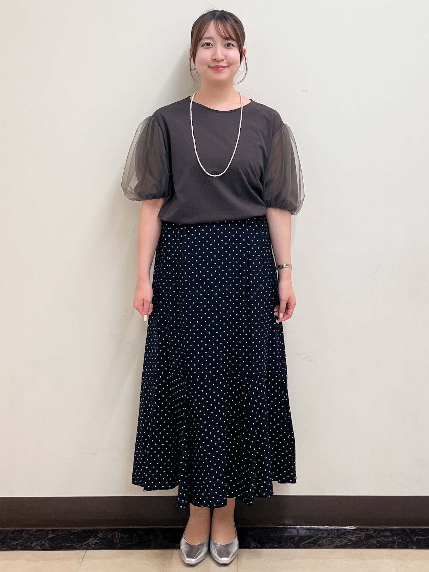 mikikoさんの「Reflect｜【UVカット／接触冷感／吸水速乾】チュールスリーブプルオーバー」を使ったコーディネート