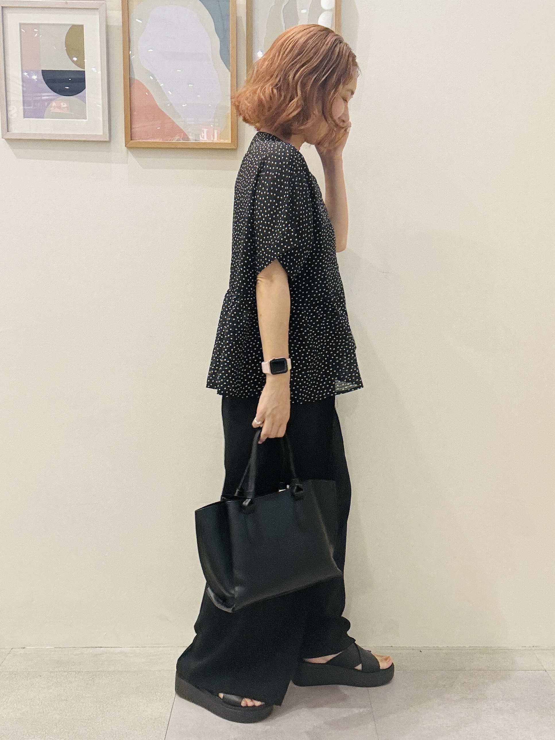 たけぴさんの「SHOO･LA･RUE｜2WAYシアーペプラムブラウス」を使ったコーディネート