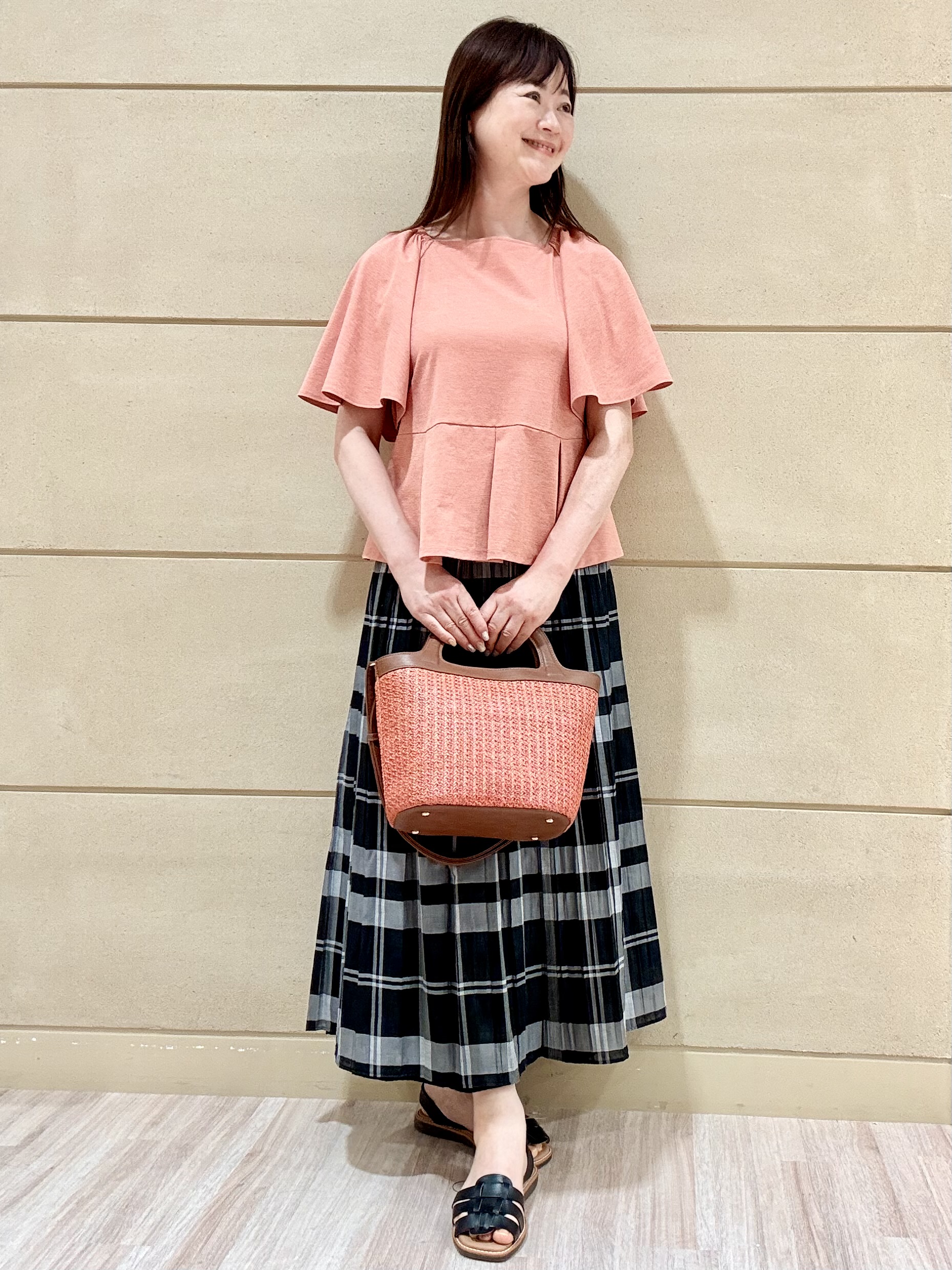 Marさんの「Reflect｜【UVカット／接触冷感／吸水速乾】フレアスリーブペプラムカットソー」を使ったコーディネート