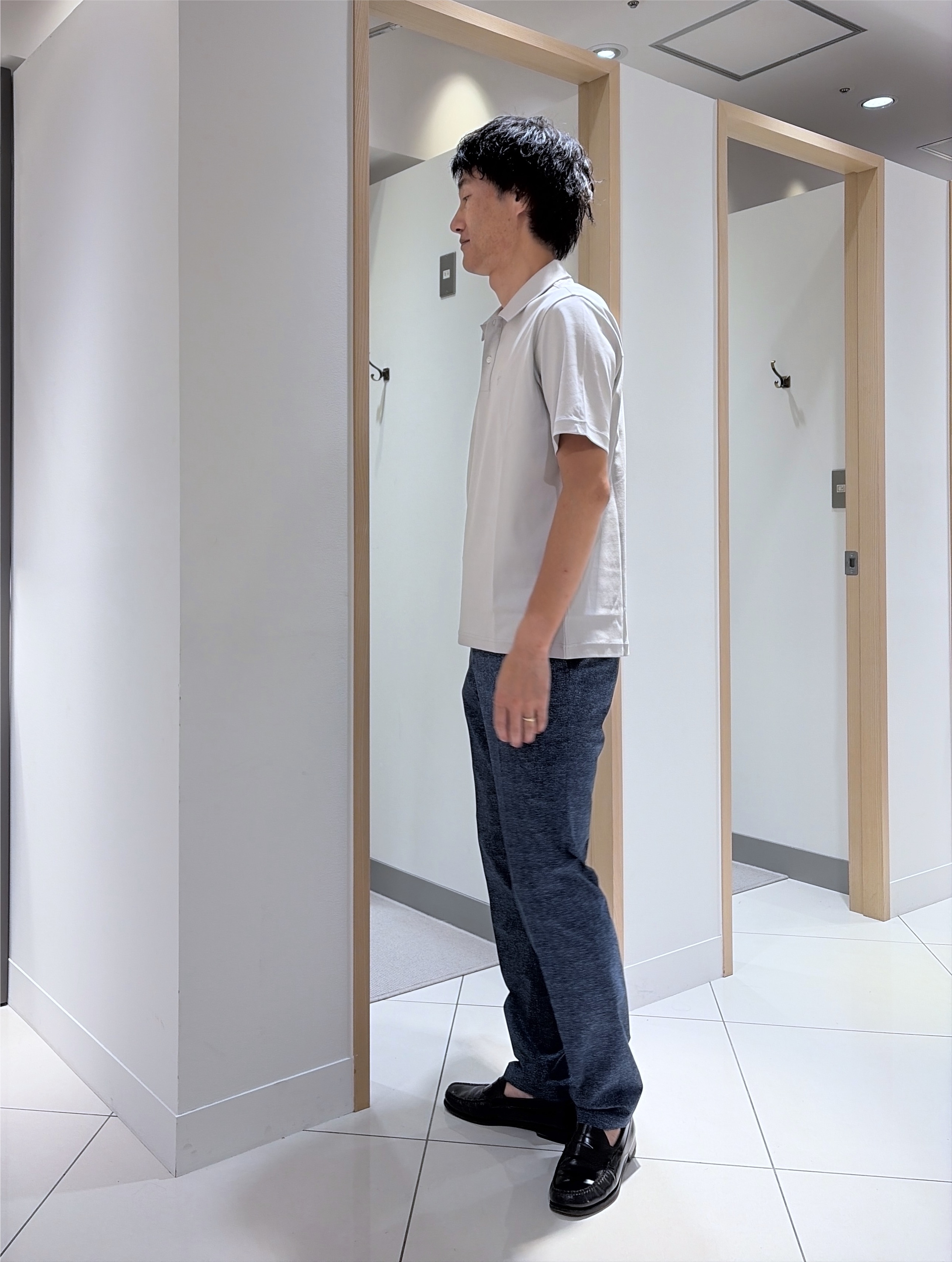 mutoさんの「TAKEO KIKUCHI｜【接触冷感】アイスクリアコットン ワンポイント ポロシャツ」を使ったコーディネート