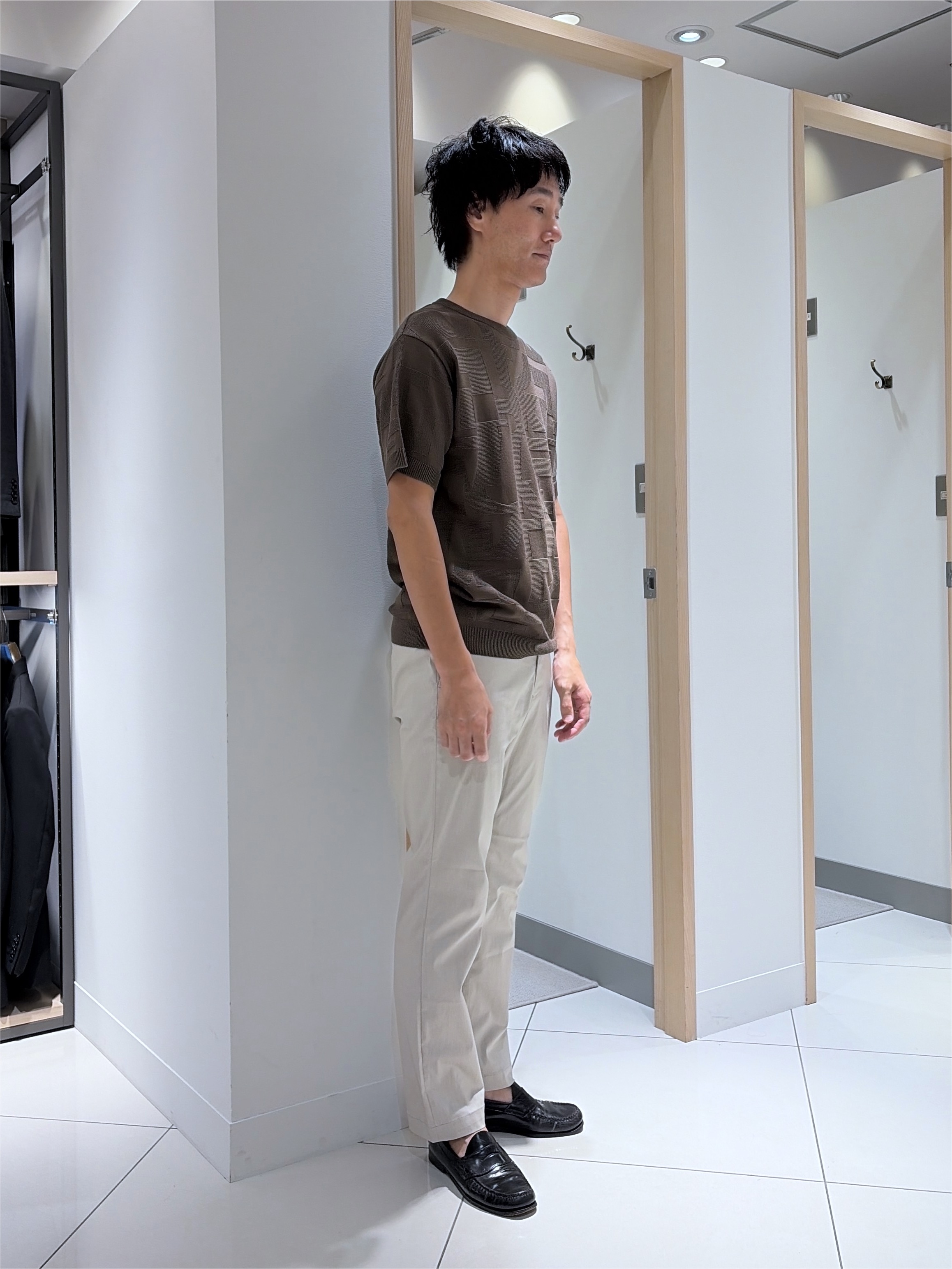 mutoさんの「TAKEO KIKUCHI｜【徳島ニット】ニットＴシャツ」を使ったコーディネート