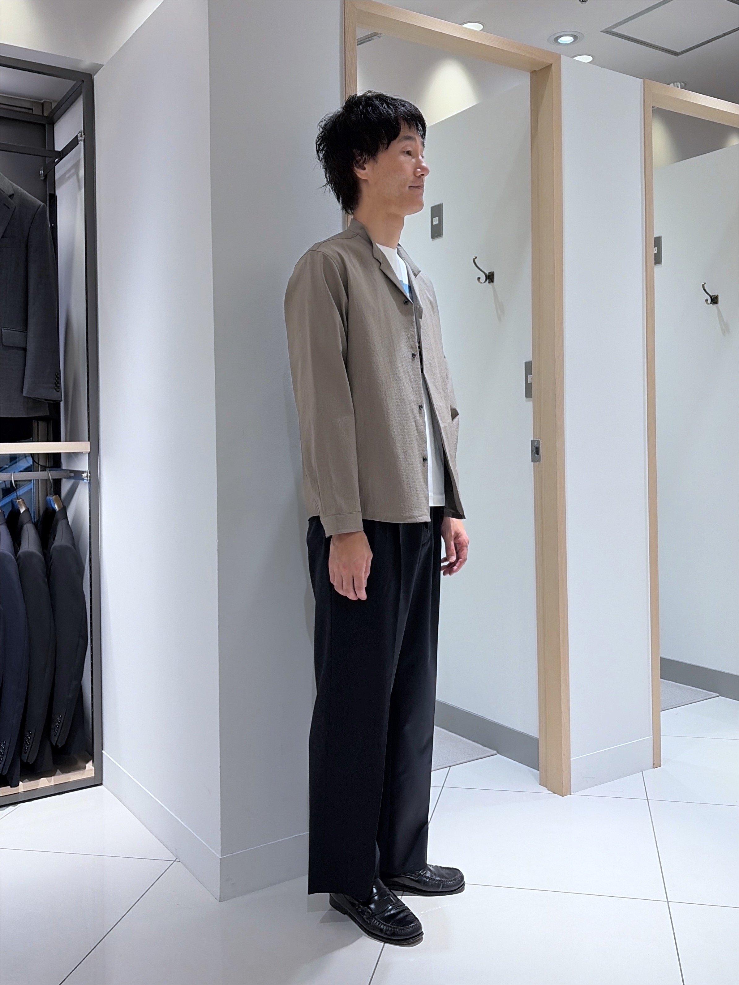 mutoさんの「TAKEO KIKUCHI｜【撥水・洗える・シワになりにくい】 リランチェ（R） シャツ」を使ったコーディネート