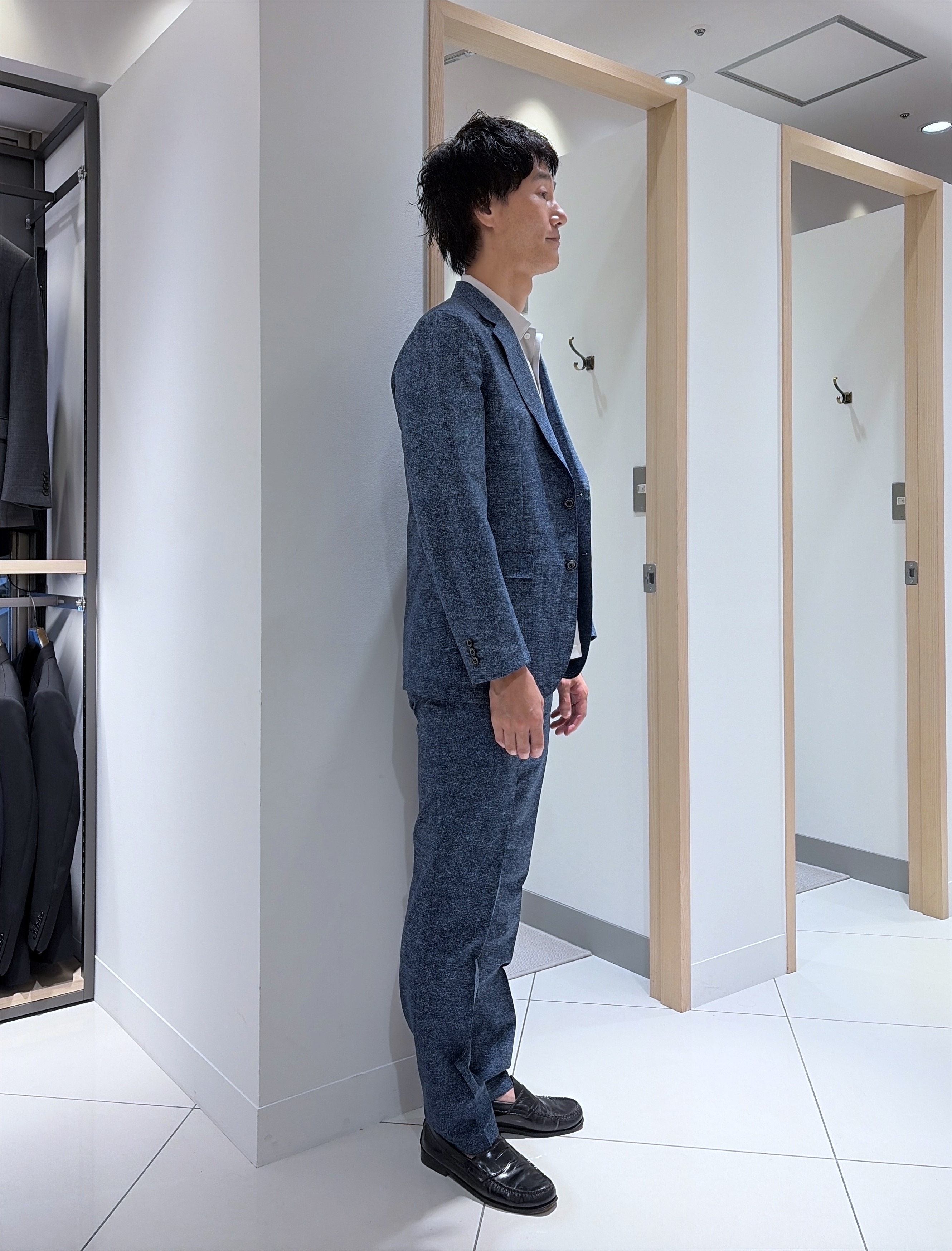 mutoさんの「TAKEO KIKUCHI｜【抗菌防臭】COOL DOTS（R）ドビープリント パンツ」を使ったコーディネート