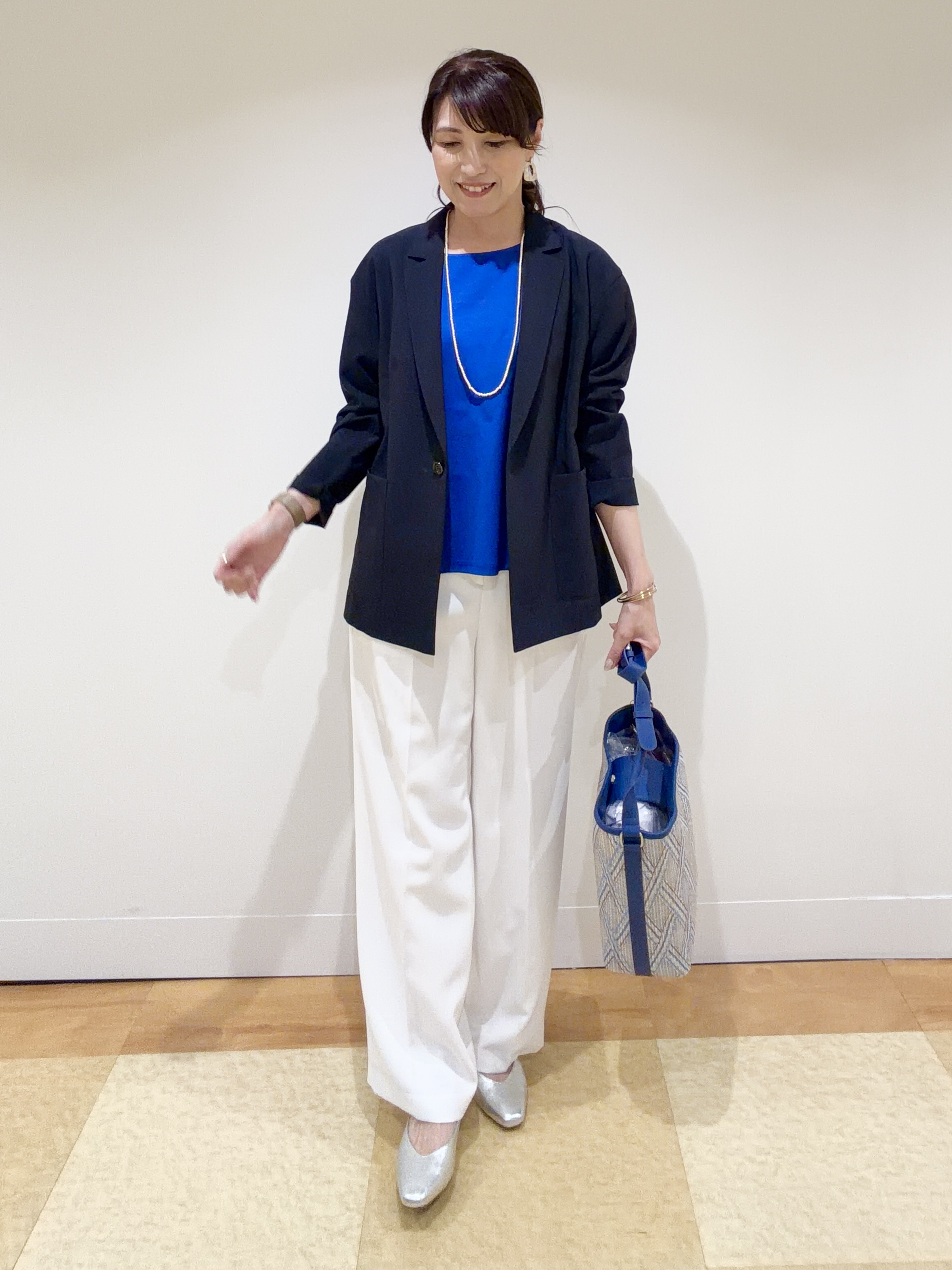 ayaさんの「Reflect｜【SS-4Lサイズ／接触冷感／シワになりにくい】リラクシーテーラードジャケット」を使ったコーディネート