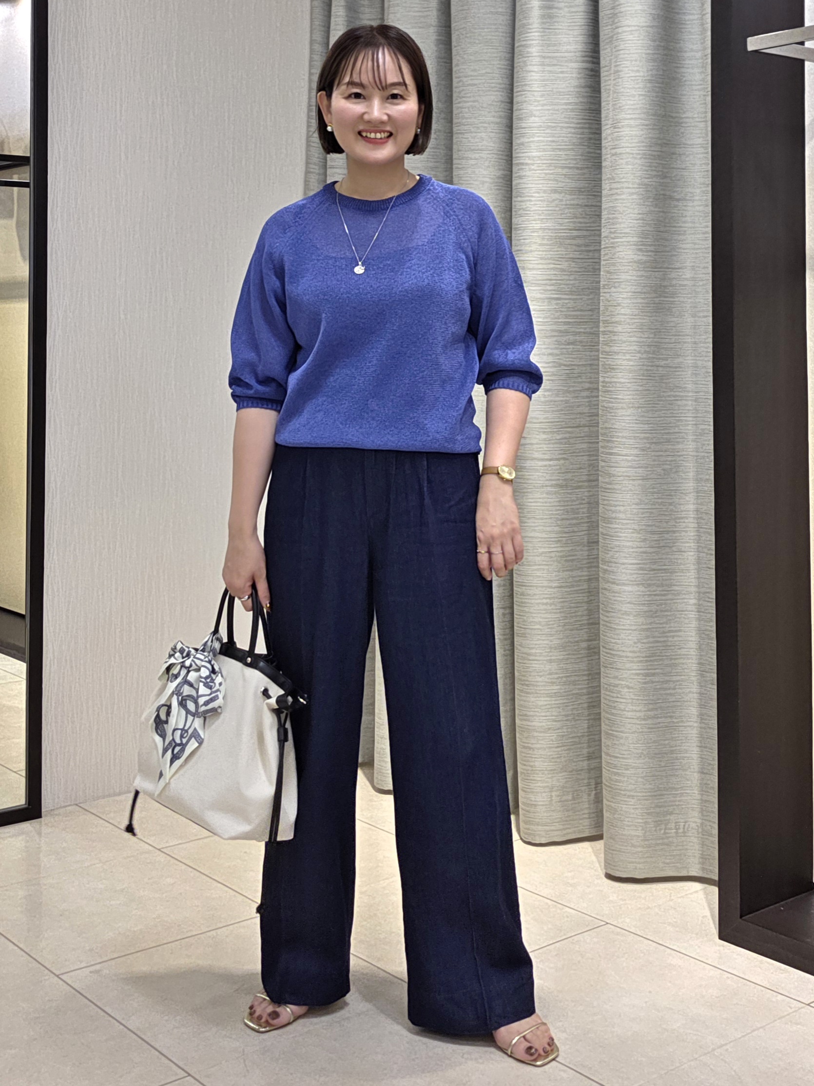 naokoさんの「UNTITLED｜【洗える/ゆったり】クルーネックドライニット」を使ったコーディネート