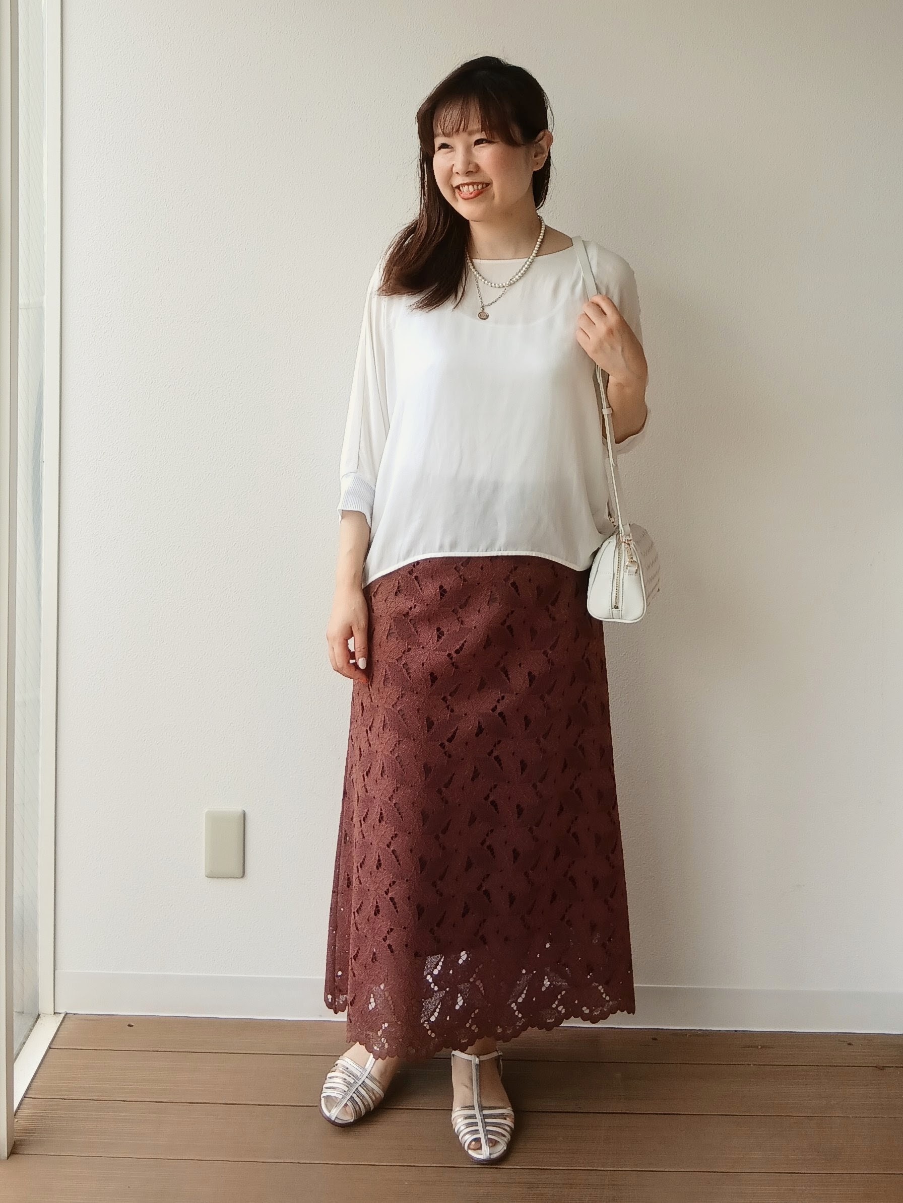 なみきさんの「UNTITLED｜ドルマンスリーブラウンドプルオーバー」を使ったコーディネート
