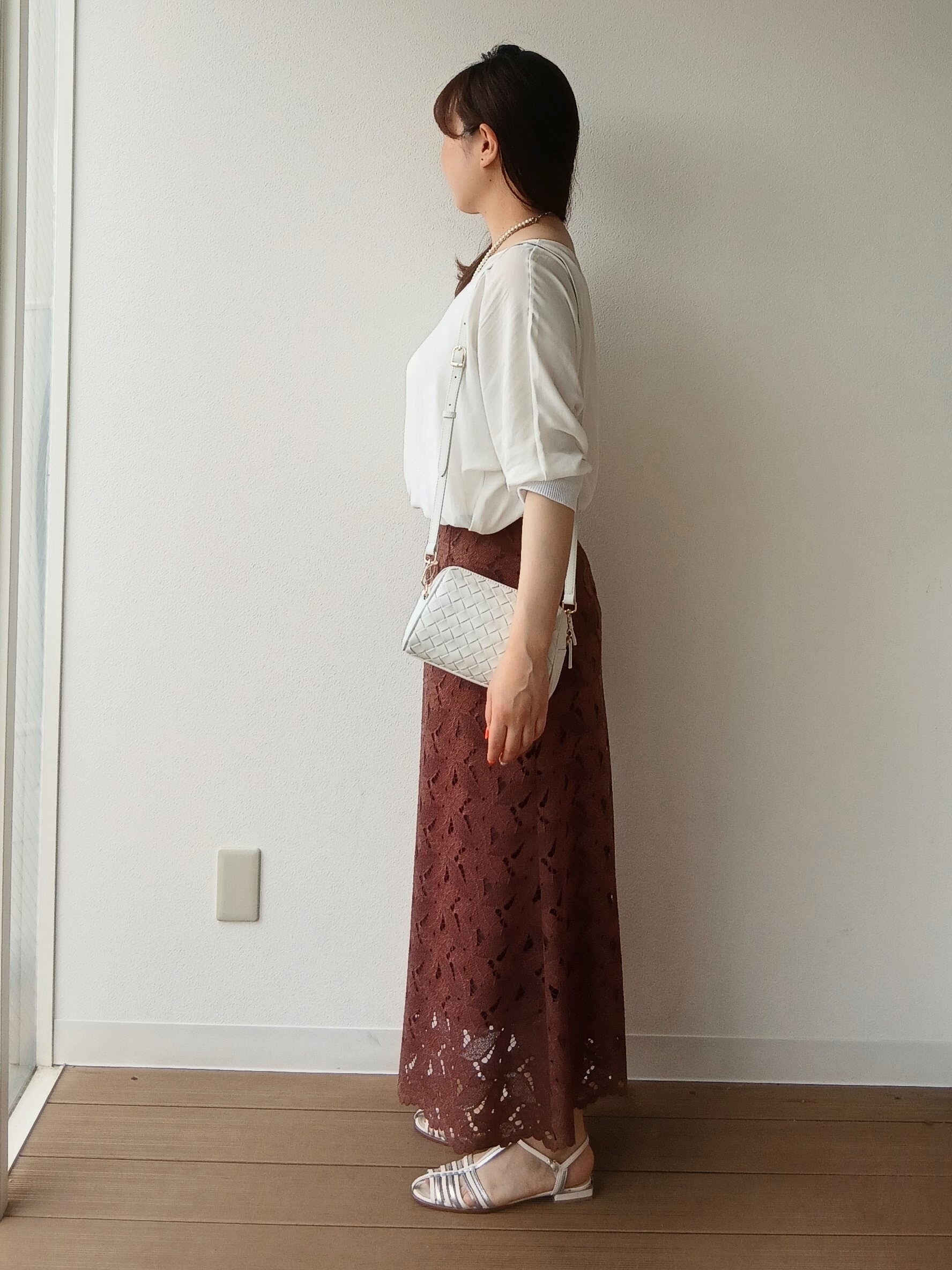 なみきさんの「UNTITLED｜ドルマンスリーブラウンドプルオーバー」を使ったコーディネート