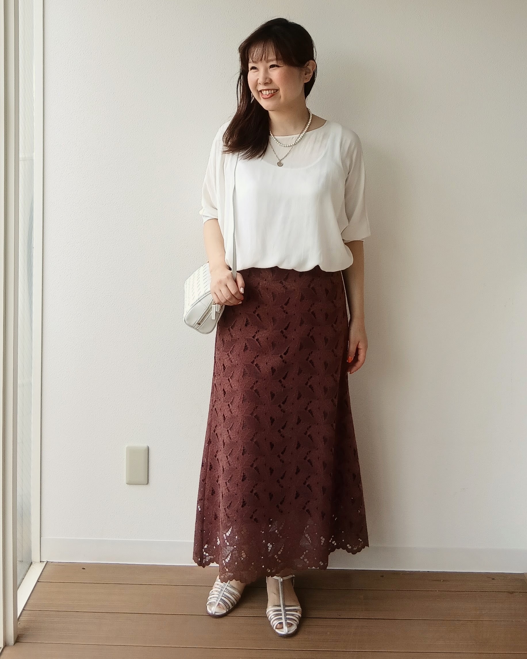 なみきさんの「UNTITLED｜ドルマンスリーブラウンドプルオーバー」を使ったコーディネート
