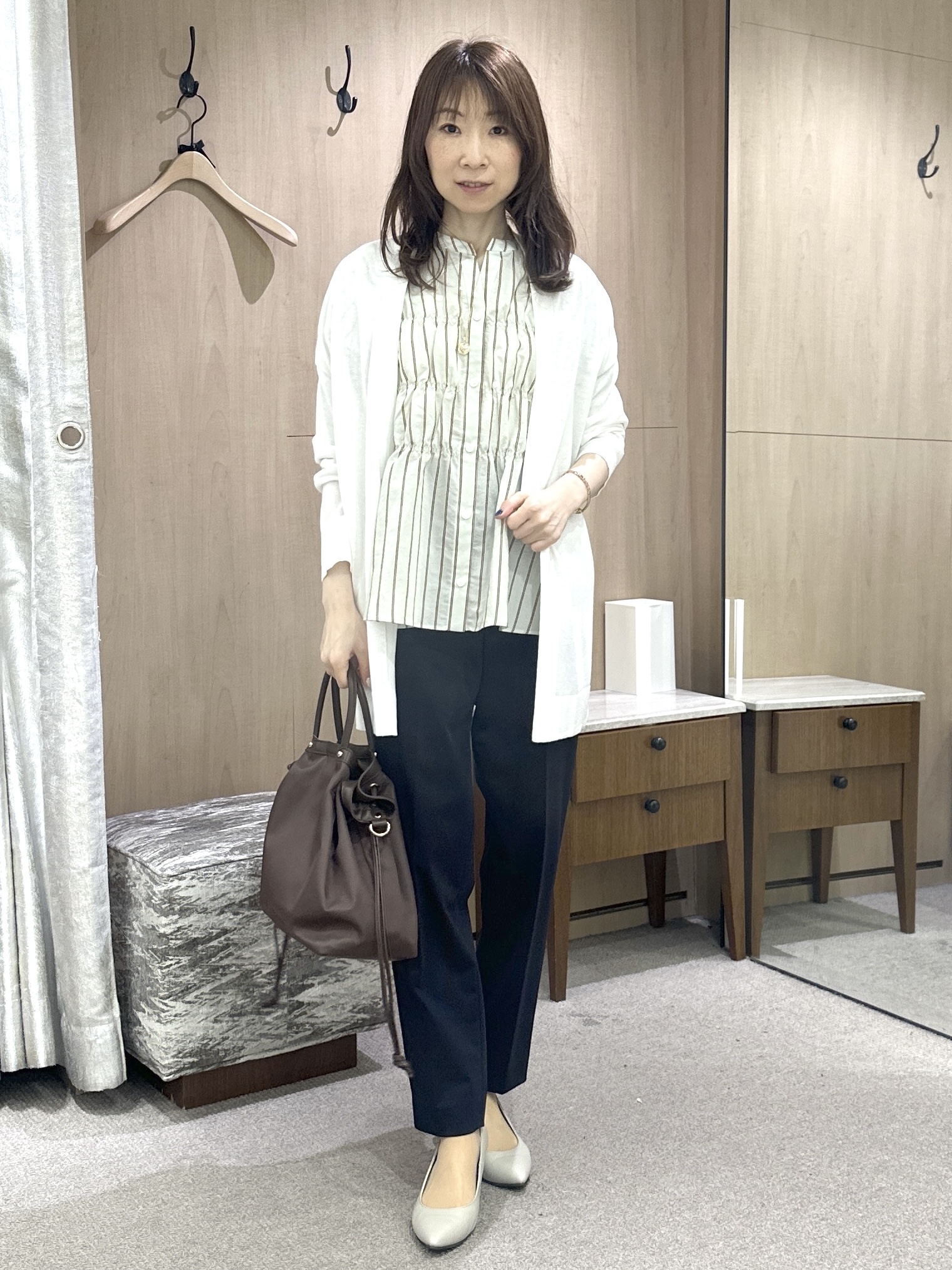 Miwaさんの「UNTITLED｜コットンリネンカーディガン」を使ったコーディネート