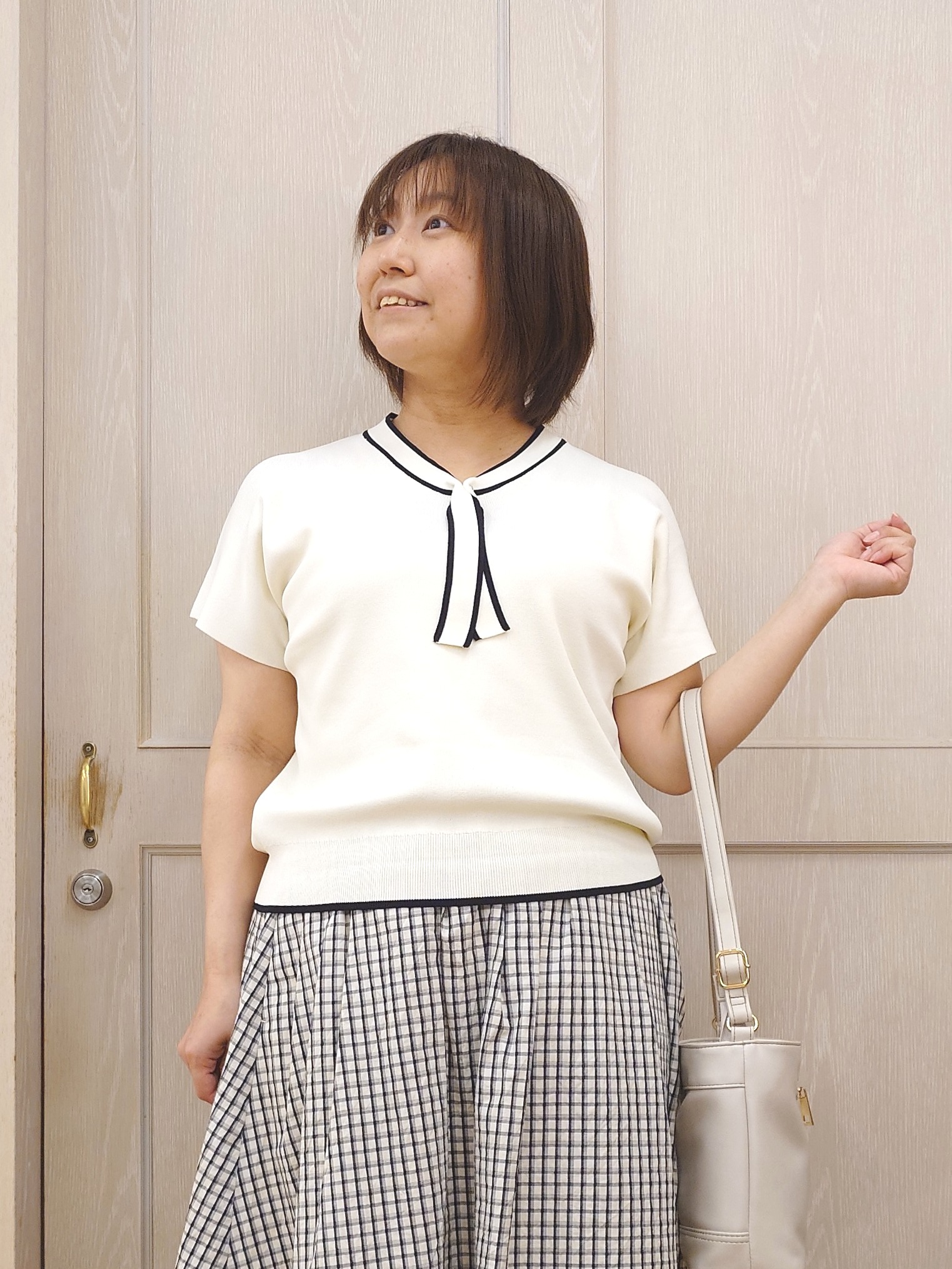 とろろさんの「SHOO･LA･RUE｜【ひんやり/UV/S-LL】着ごこちなめらか カノコ編みカーディガン」を使ったコーディネート