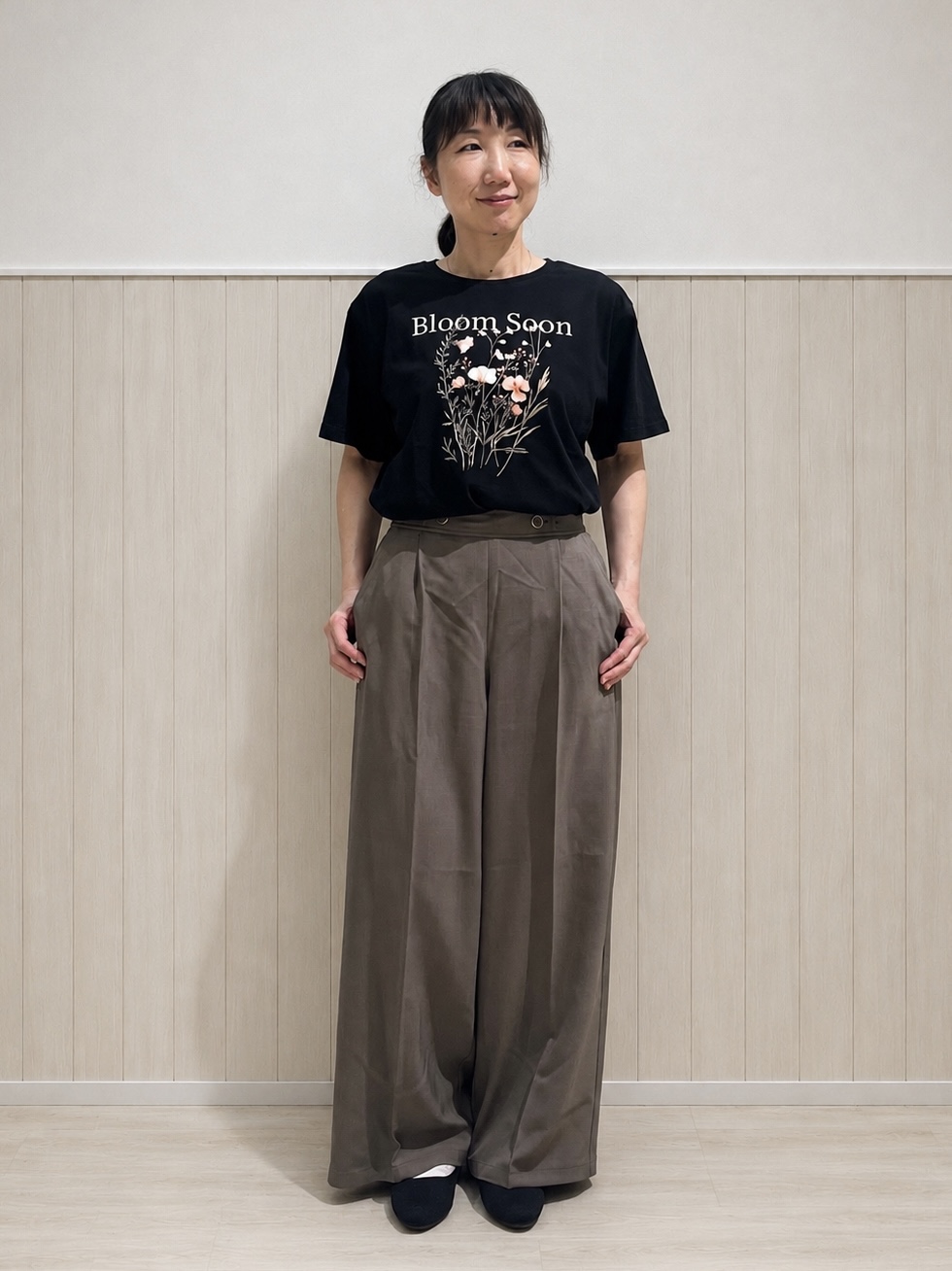 まつみさんの「SHOO･LA･RUE｜【ひんやり/体型カバー】冷房、UV対策で持ってて安心 さらさら五分袖ボレロカーディガン」を使ったコーディネート