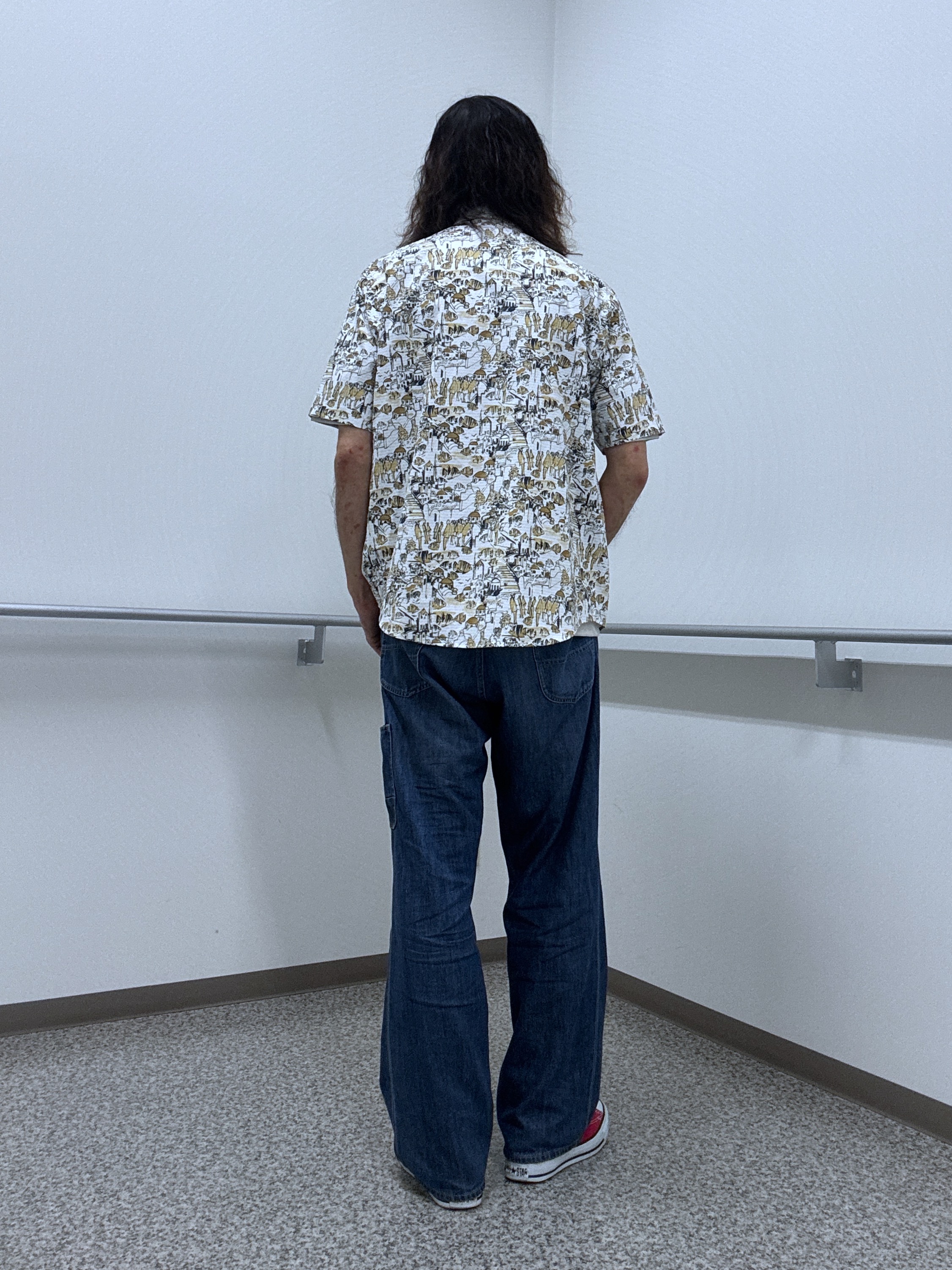おーのさんの「TAKEO KIKUCHI｜【日本製】JFP DotAir（R）リゾートプリント半袖シャツ」を使ったコーディネート