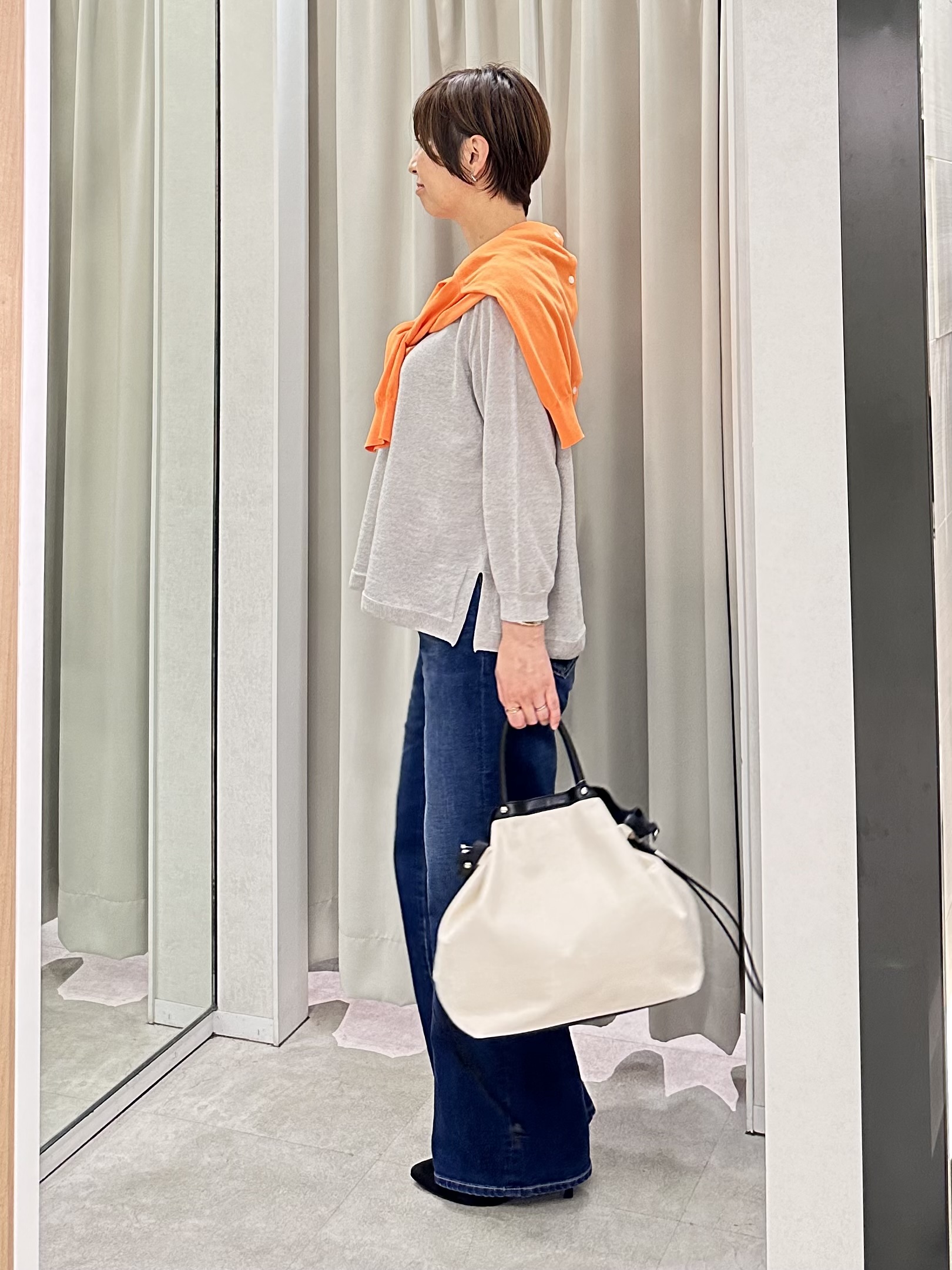 みなこさんの「UNTITLED｜【ゆったり/リラクシー】リネンボートネックプルオーバー」を使ったコーディネート