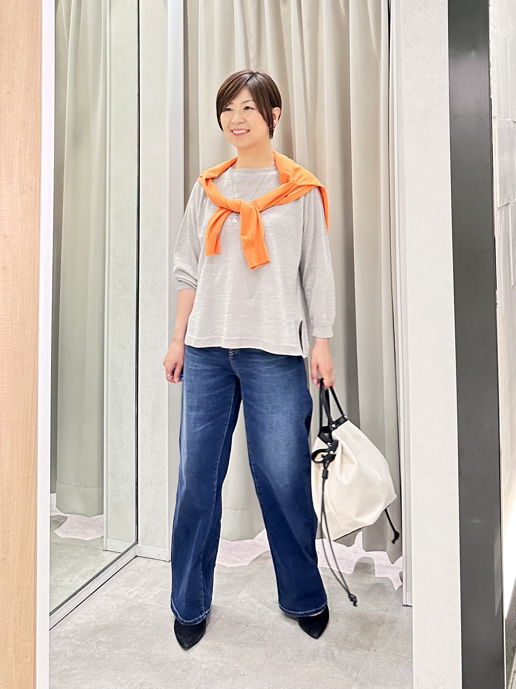 みなこさんの「UNTITLED｜【ゆったり/リラクシー】リネンボートネックプルオーバー」を使ったコーディネート
