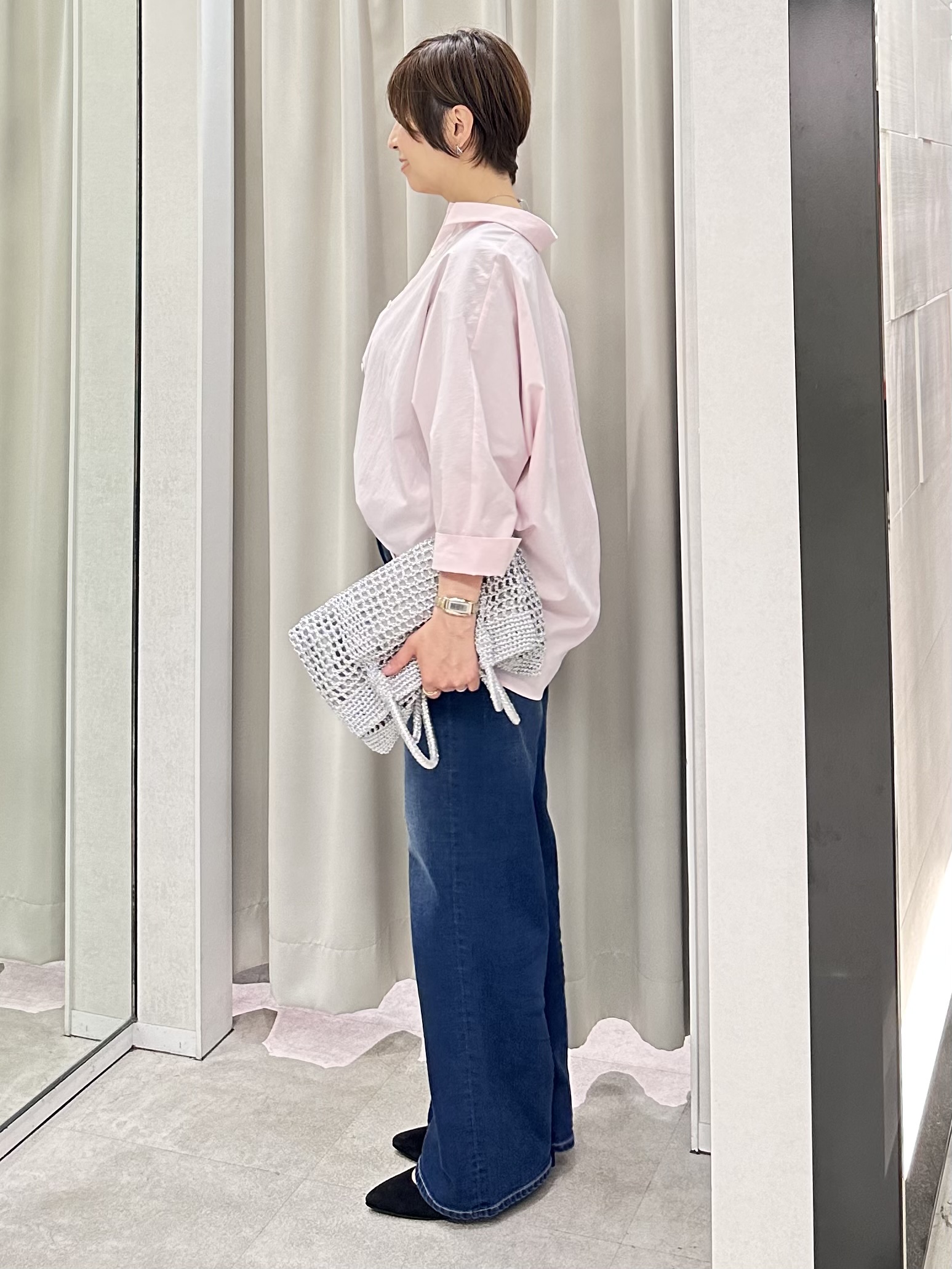 みなこさんの「UNTITLED｜【追加/人気デニム】MAKE&times;DENIM WIDE」を使ったコーディネート