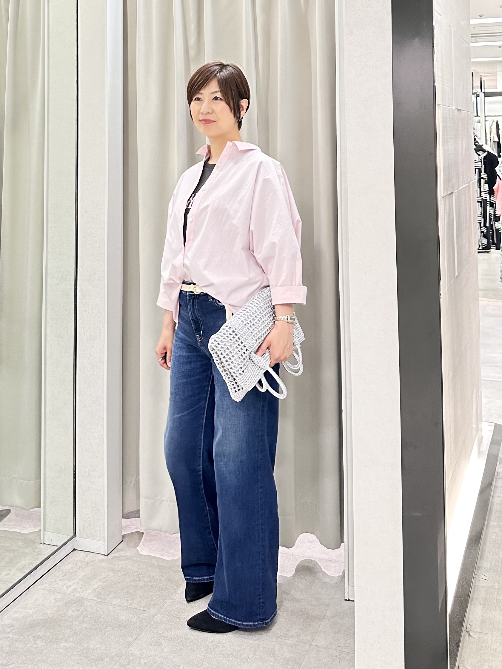 みなこさんの「UNTITLED｜【追加/人気デニム】MAKE&times;DENIM WIDE」を使ったコーディネート
