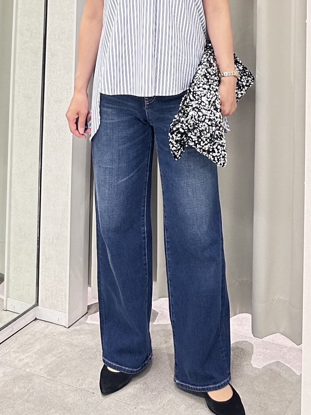 みなこさんの「UNTITLED｜【追加/人気デニム】MAKE&times;DENIM WIDE」を使ったコーディネート