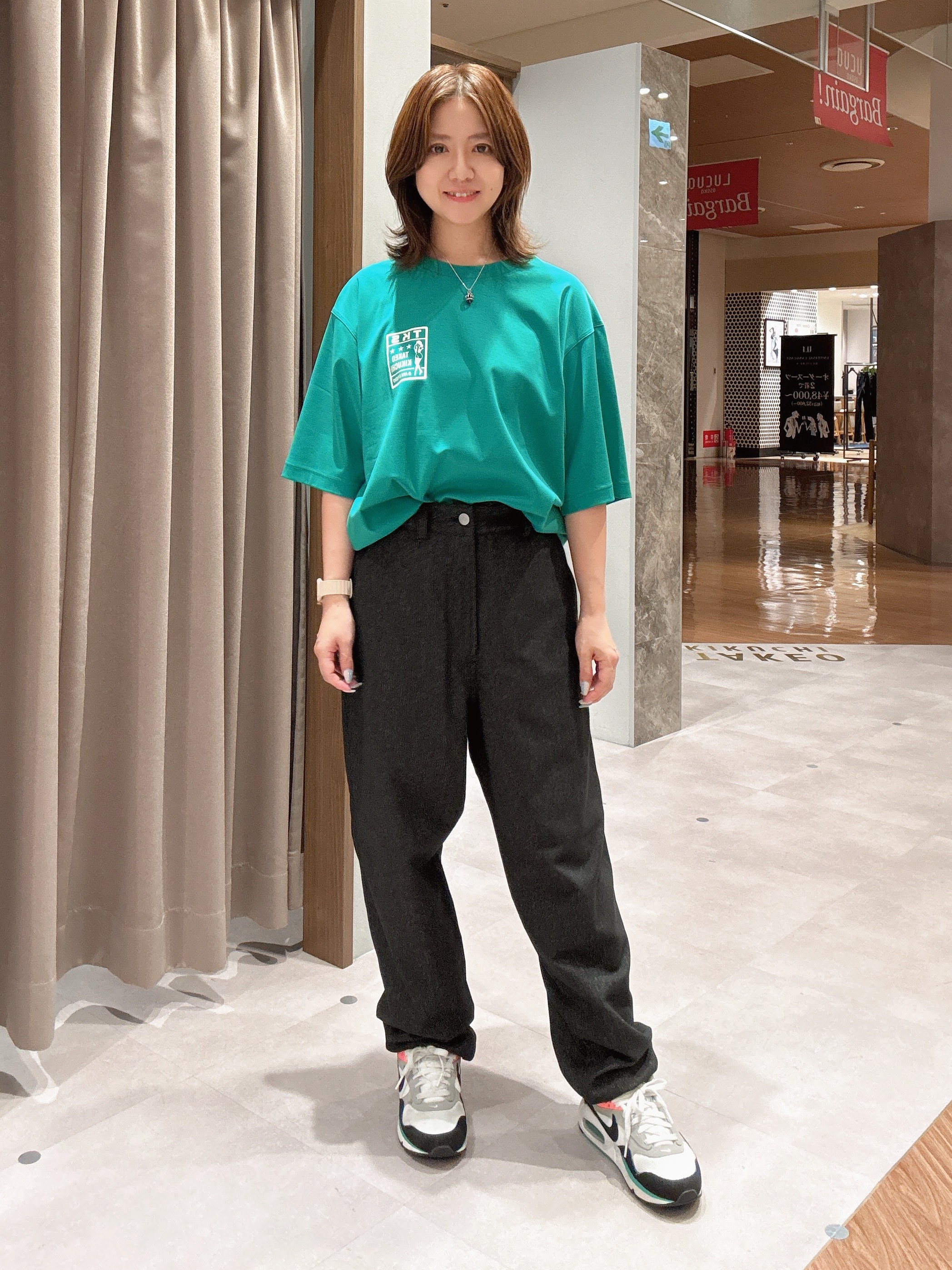 hanechanさんの「TAKEO KIKUCHI｜【BOWLER HAT LABEL】アイスクリアコットン ピンナップガール 半袖Tシャツ」を使ったコーディネート