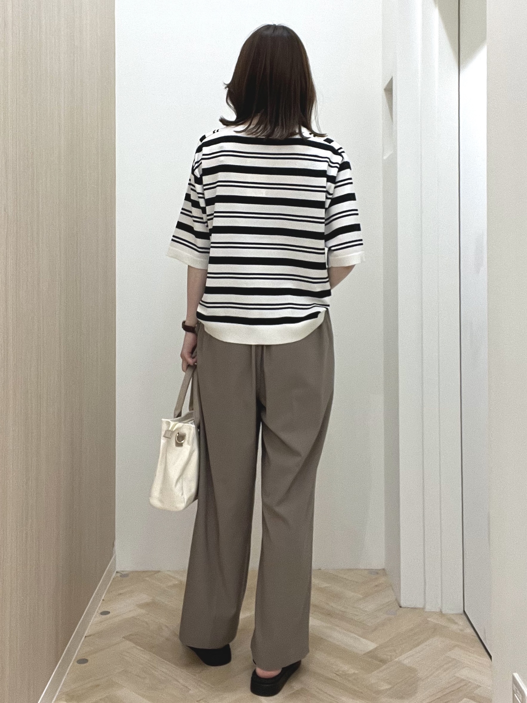  おまつさんの「grove｜【ひんやり・UVカット・洗濯機◎】Tシャツ感覚で着られるコットン混ニット」を使ったコーディネート