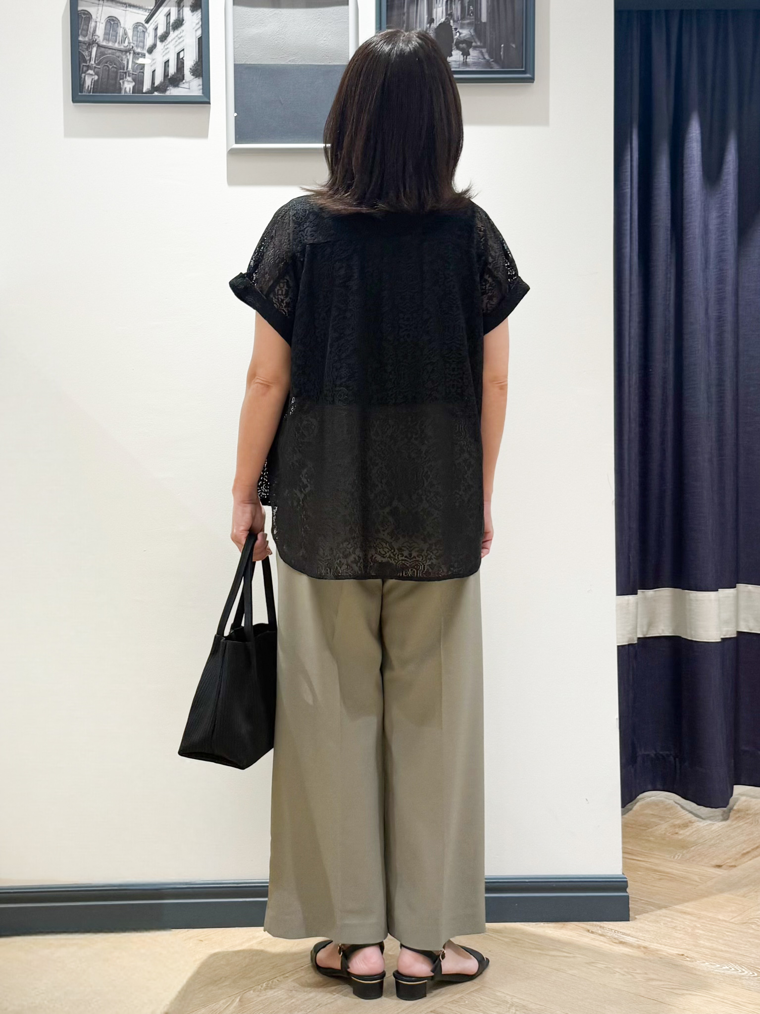 Lilyさんの「grove｜【洗える・体型カバー】レースドルマンシャツ」を使ったコーディネート