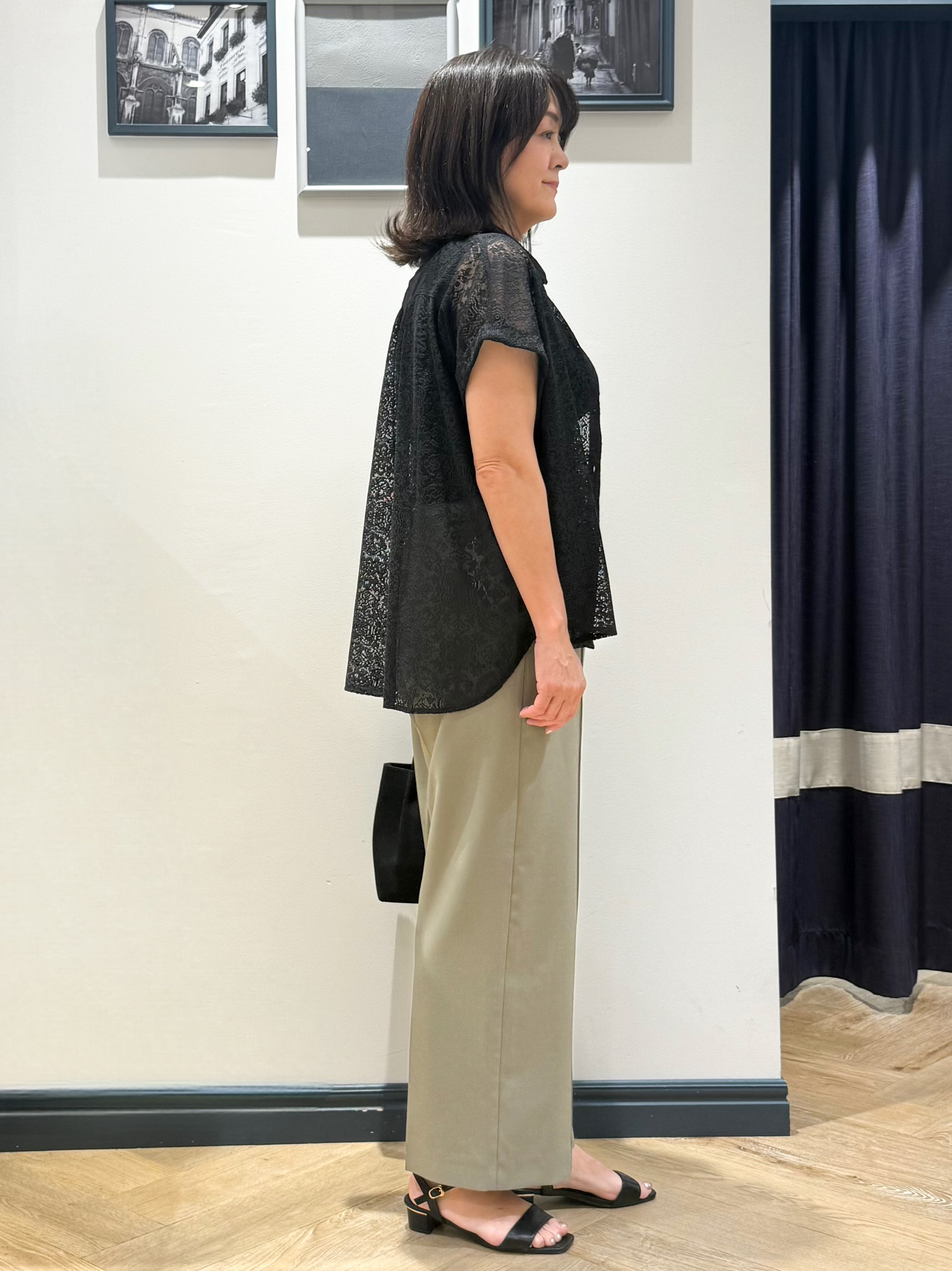 Lilyさんの「grove｜【洗える・体型カバー】レースドルマンシャツ」を使ったコーディネート
