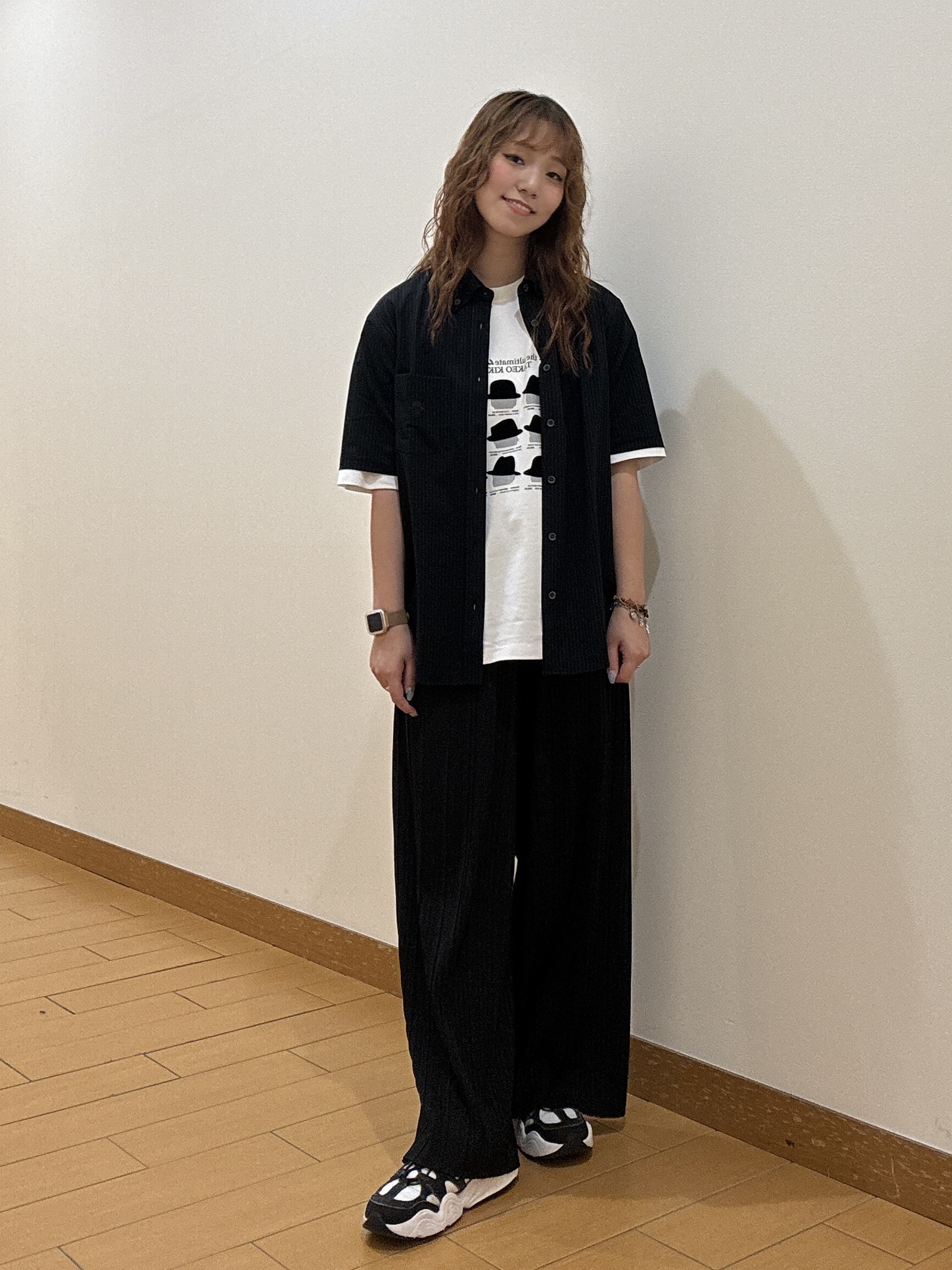 ヒナさんの「TAKEO KIKUCHI｜【BOWLER HAT LABEL】クールデオドラントジャージ ハットスタイルス 半袖Tシャツ」を使ったコーディネート