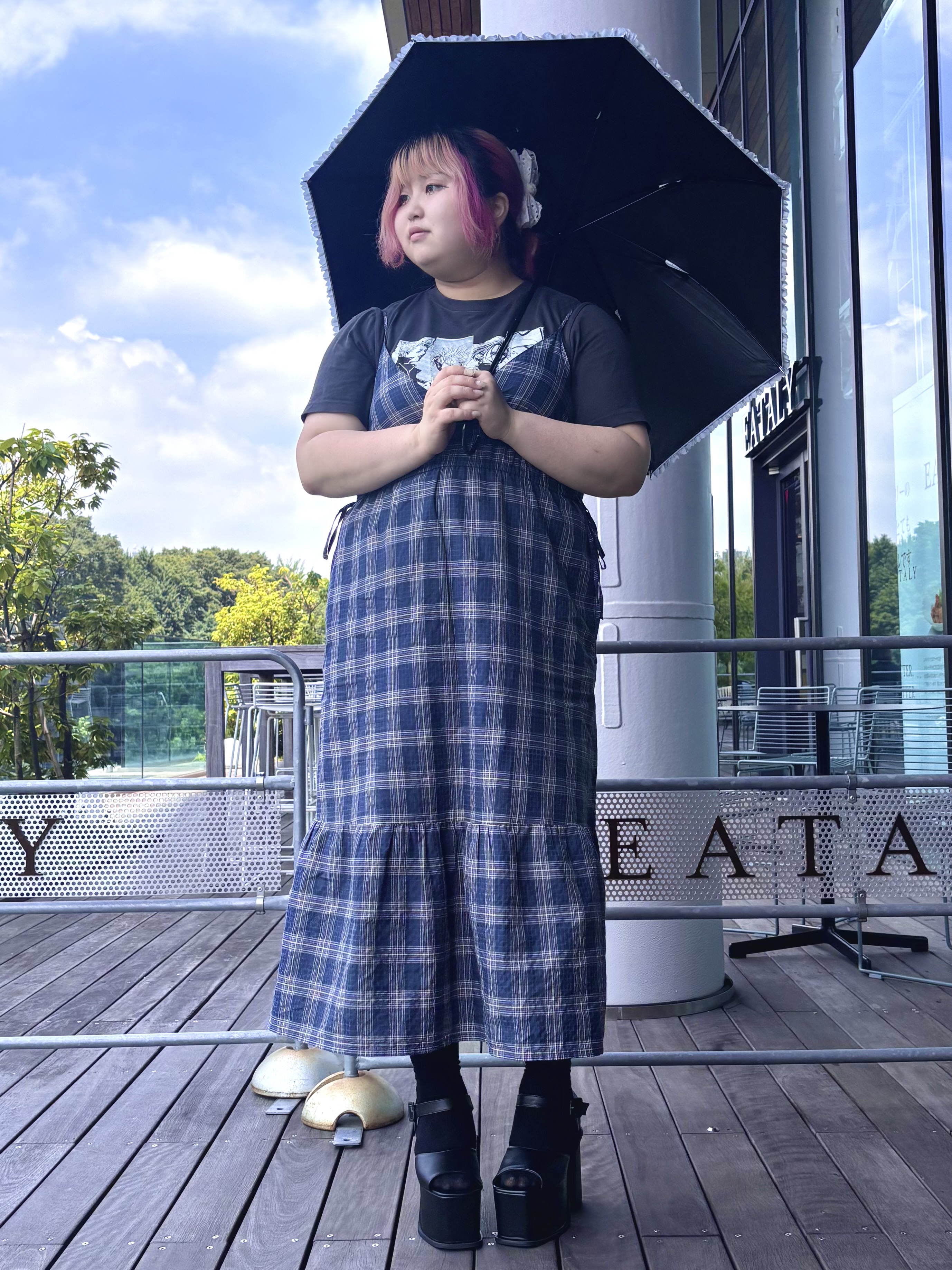 𝓗𝓘𝓨𝓞さんの「ESPERANZA｜厚底シアーサンダル」を使ったコーディネート