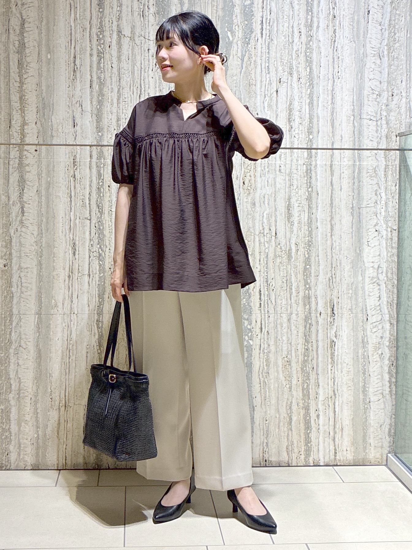  beni_gingerさんの「Reflect｜【セットアップ可】ストレートワイドパンツ」を使ったコーディネート