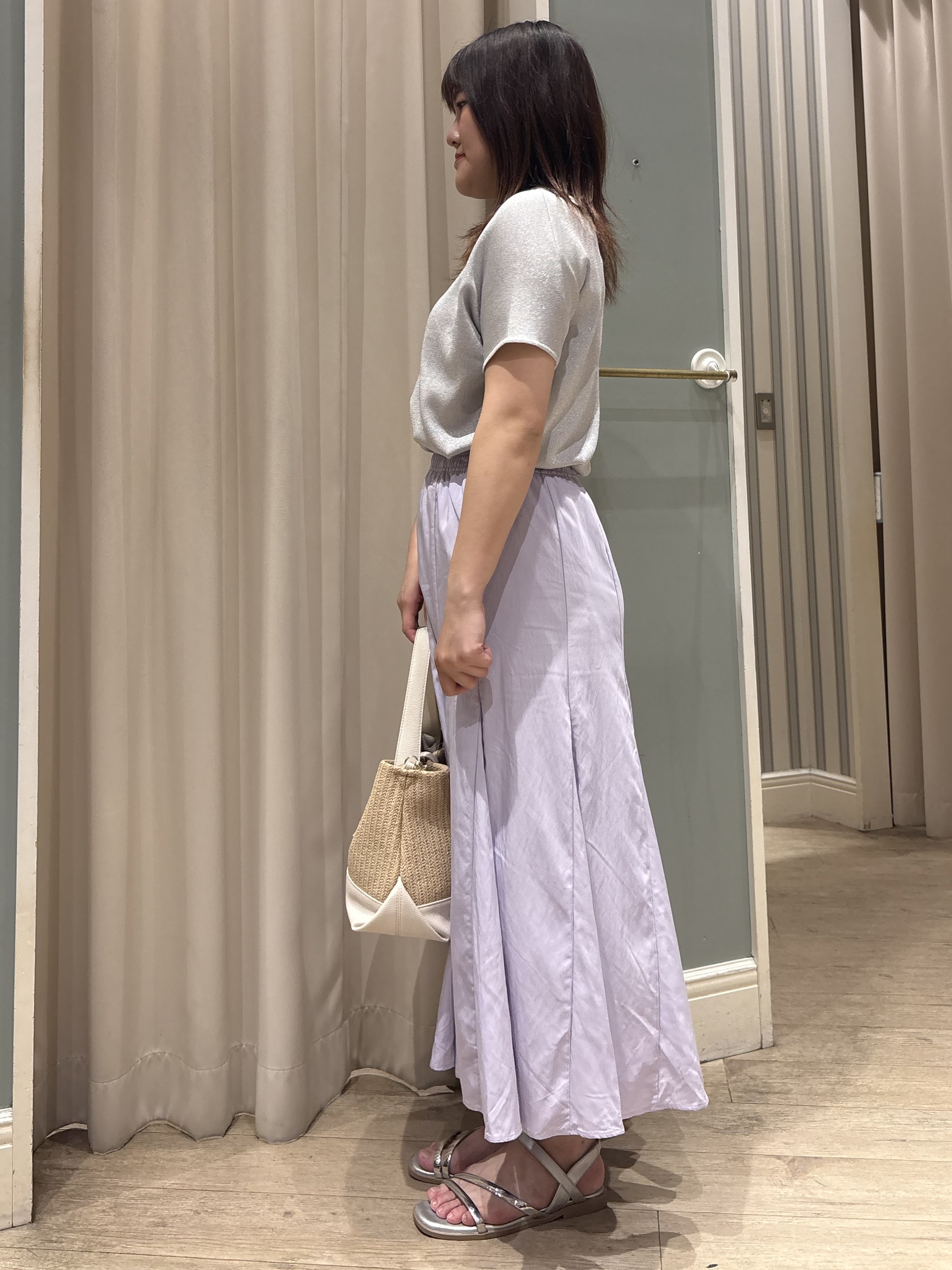 yuukaさんの「grove｜【シリーズ累計36万枚！名品ニット】やわらかドライタッチ ドルマンニット」を使ったコーディネート