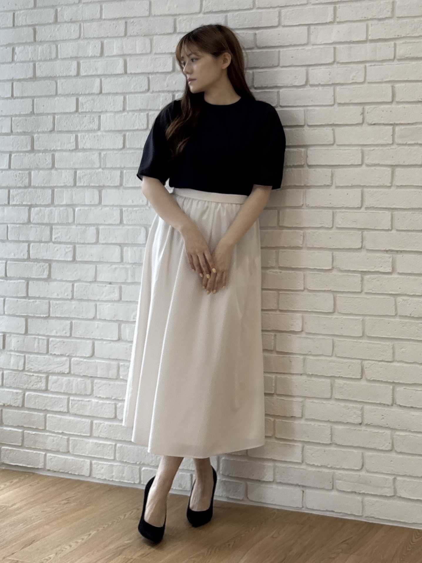 sayaさんの「COUP DE CHANCE｜【手洗い可／日本製】袖シアーパフスリーブ ブラウス」を使ったコーディネート