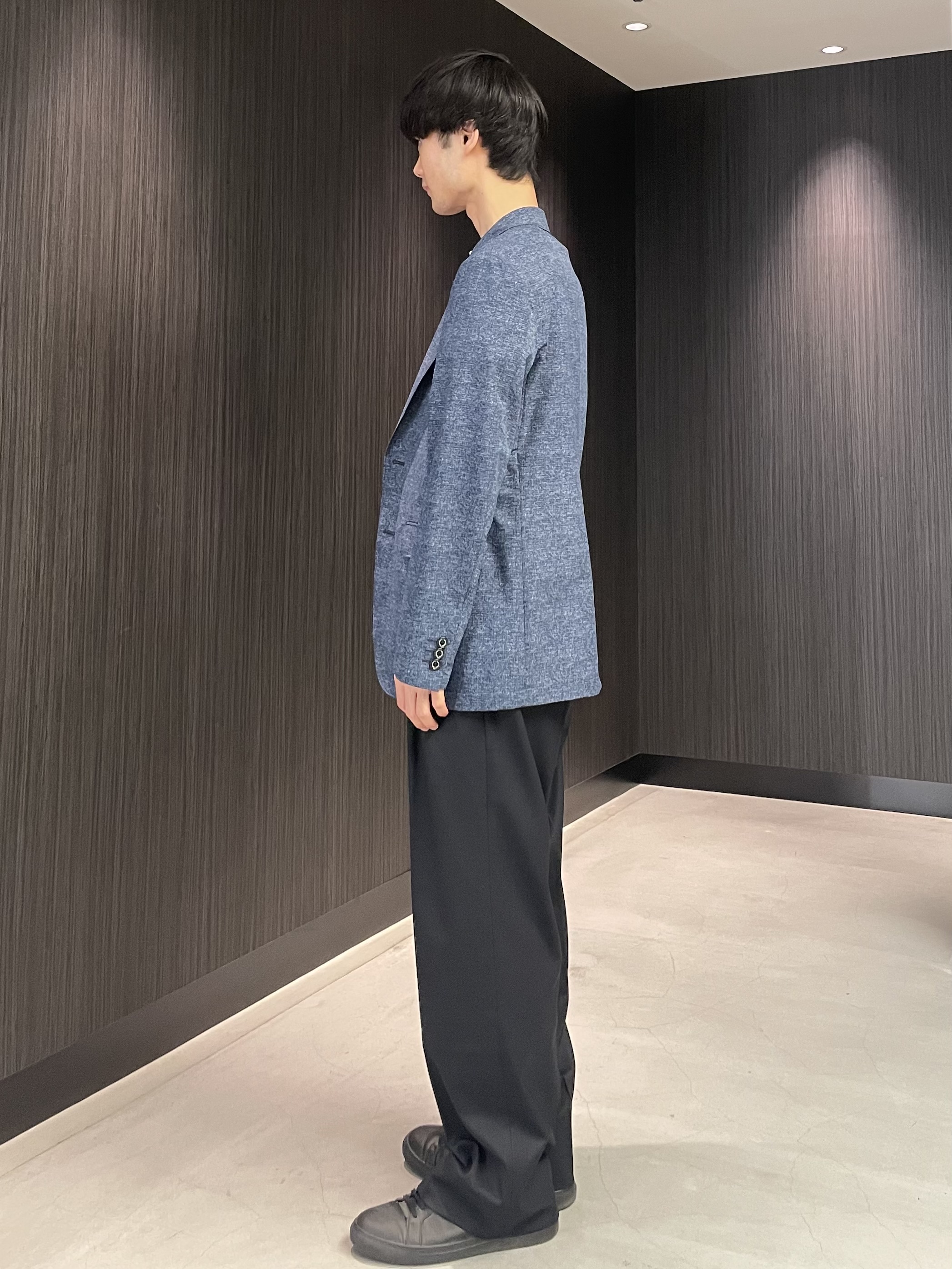 Okdさんの「TAKEO KIKUCHI｜【抗菌防臭】COOL DOTS（R）ドビープリント ジャケット」を使ったコーディネート