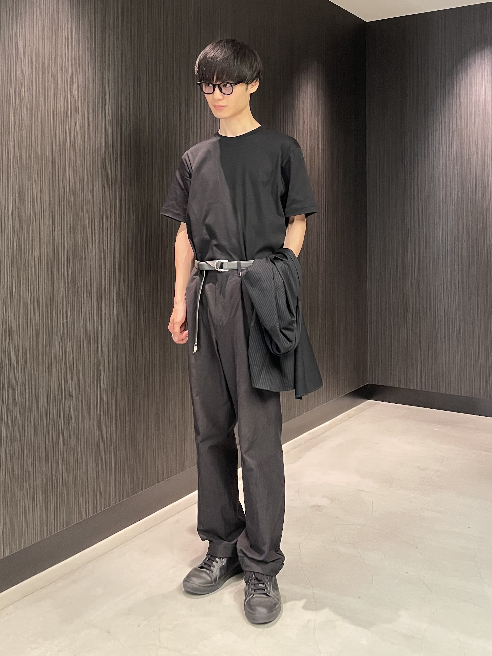 Okdさんの「TAKEO KIKUCHI｜【接触冷感】ジャージストライプ シャツ」を使ったコーディネート