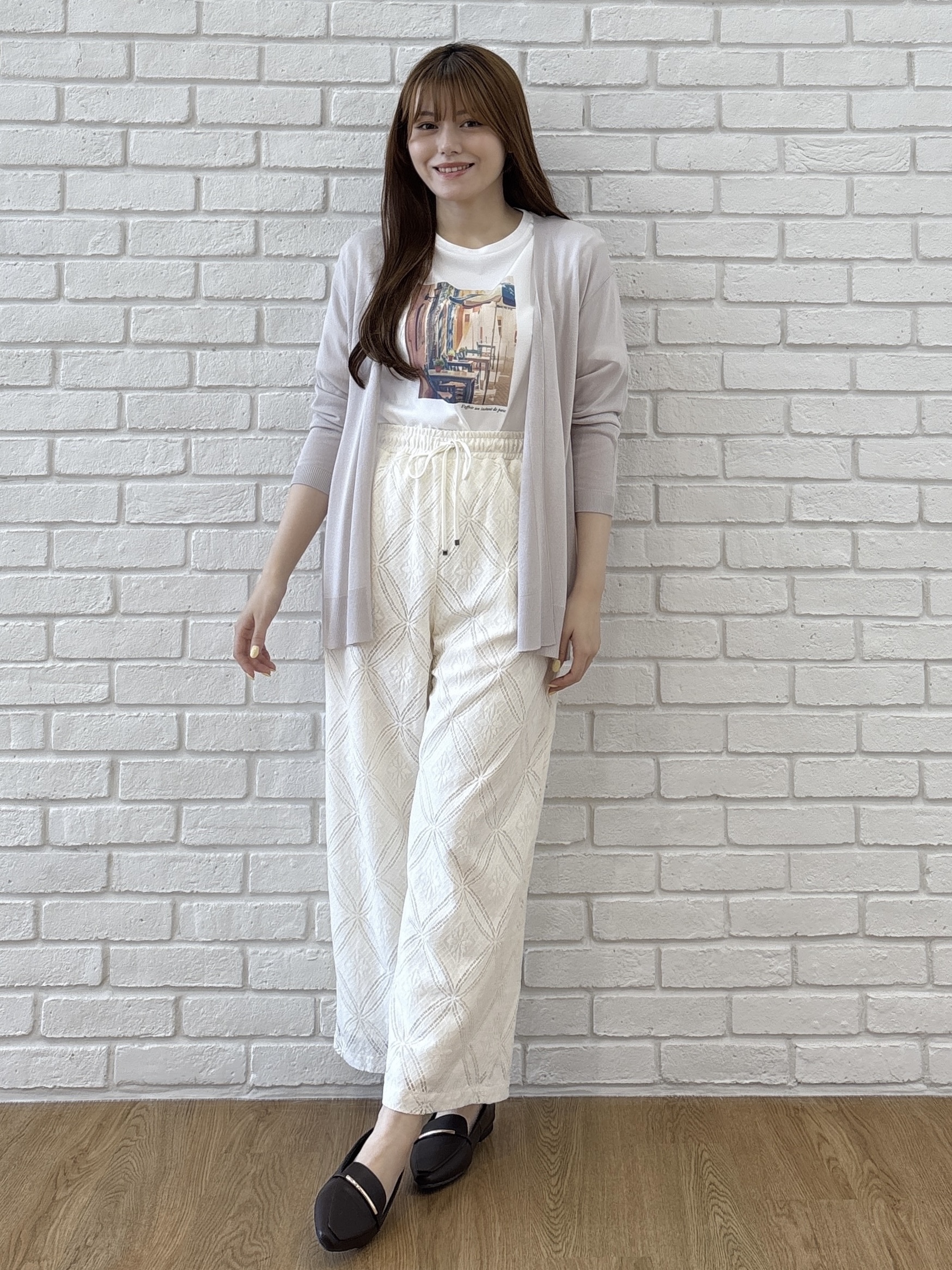 sayaさんの「grove｜【接触冷感／UVカットetc】ベーシックロングカーディガン」を使ったコーディネート
