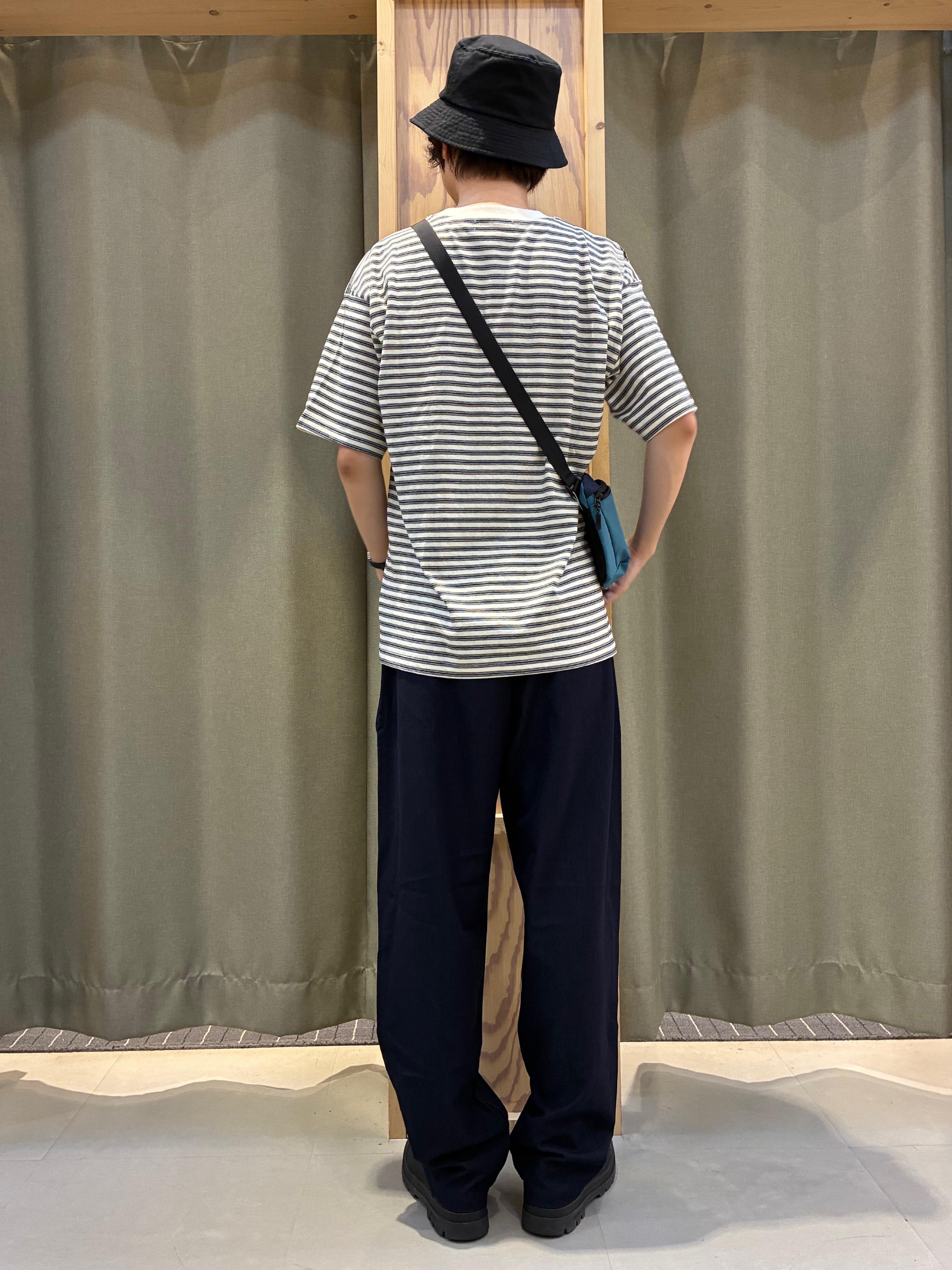 yoshiさんの「THE SHOP TK｜COOLボーダー 半袖Tシャツ 接触冷感／洗濯機OK」を使ったコーディネート